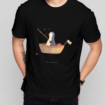 Mr. & Mrs. Panda T-Shirt Pinguin Angelboot - Schwarz - Geschenk, Geburstag, Nachthemd, Jubiläu (1-tlg)