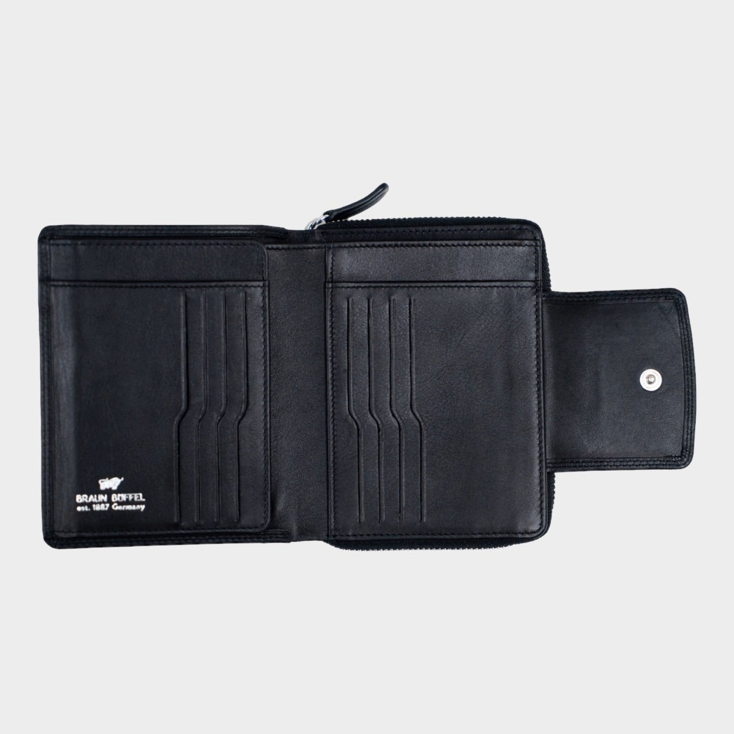 Braun Büffel Geldbörse GOLF RFID RV-Geldbörse M 12 Kartenfächer schwarz