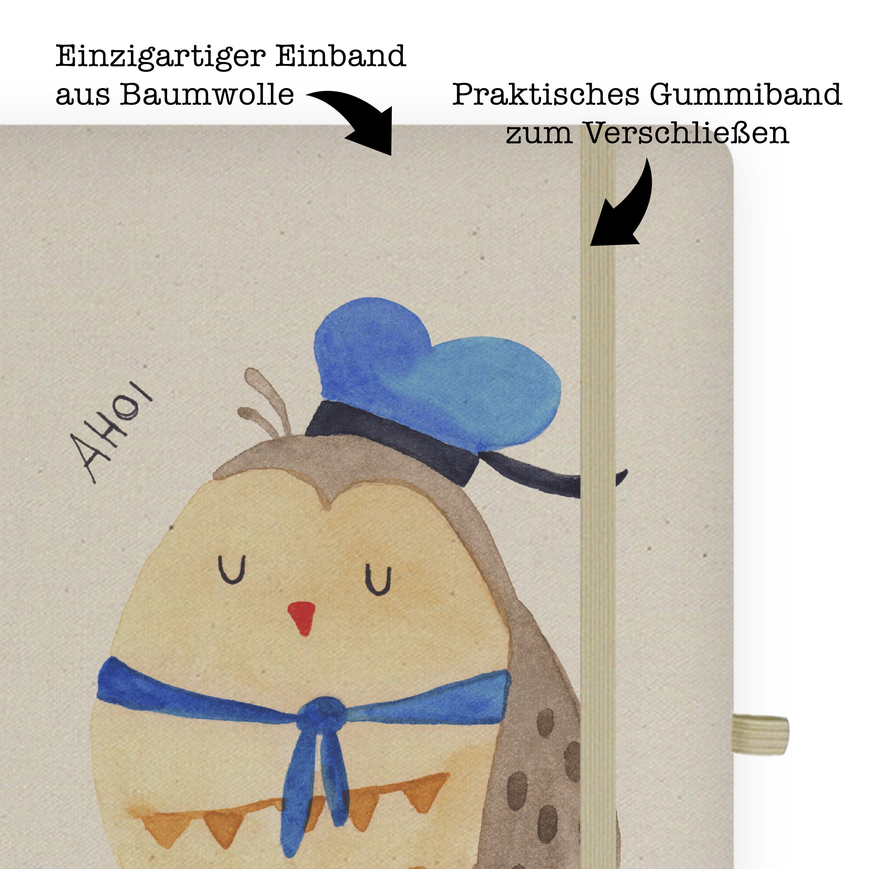Mr. Geschenk, - Matrosen Panda Skizzenbuch Wortspiel Mrs. Mr. Eule & - Mrs. Panda & lustig, Transparent Notizbuch