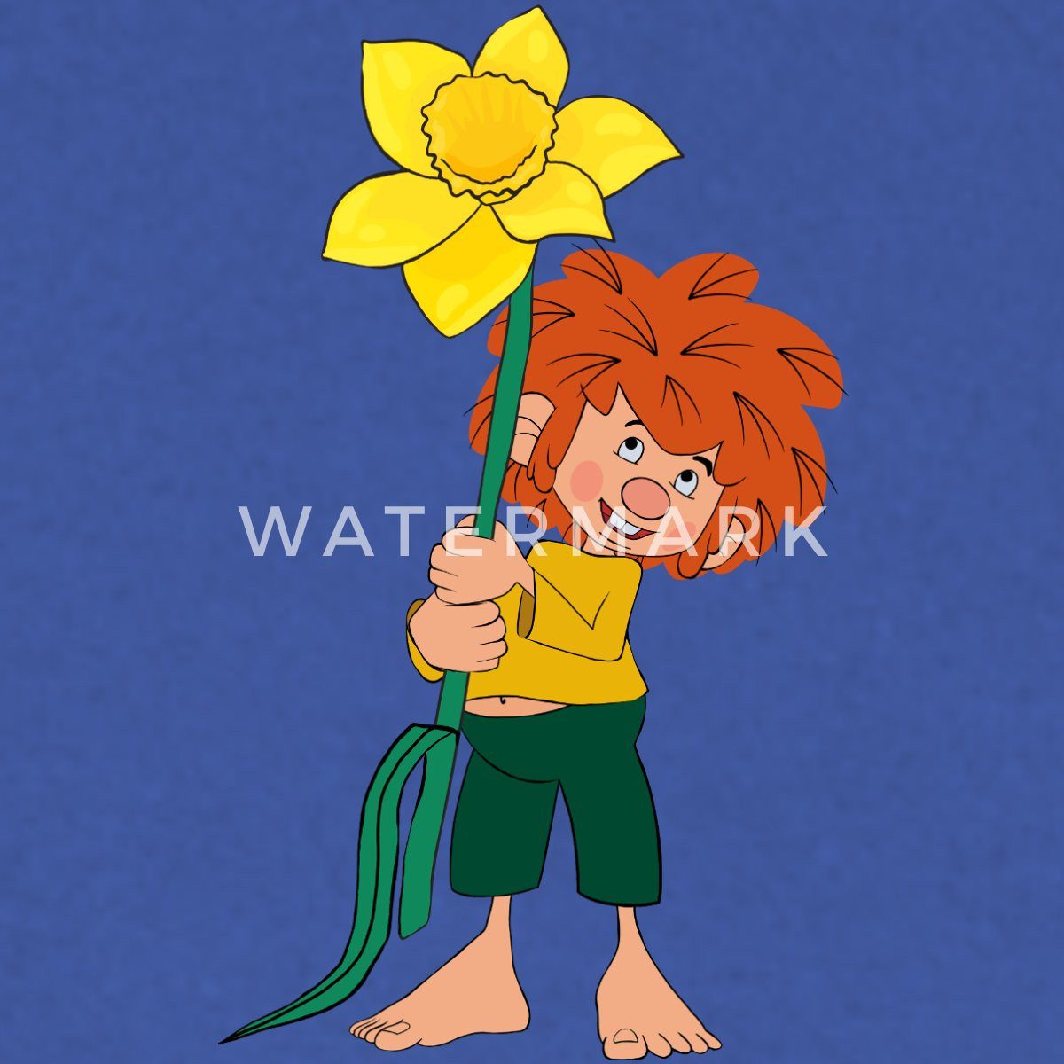 Spreadshirt Sweatshirt Pumuckl Design Mit Gelber Blume Unisex Pullover (1-t günstig online kaufen