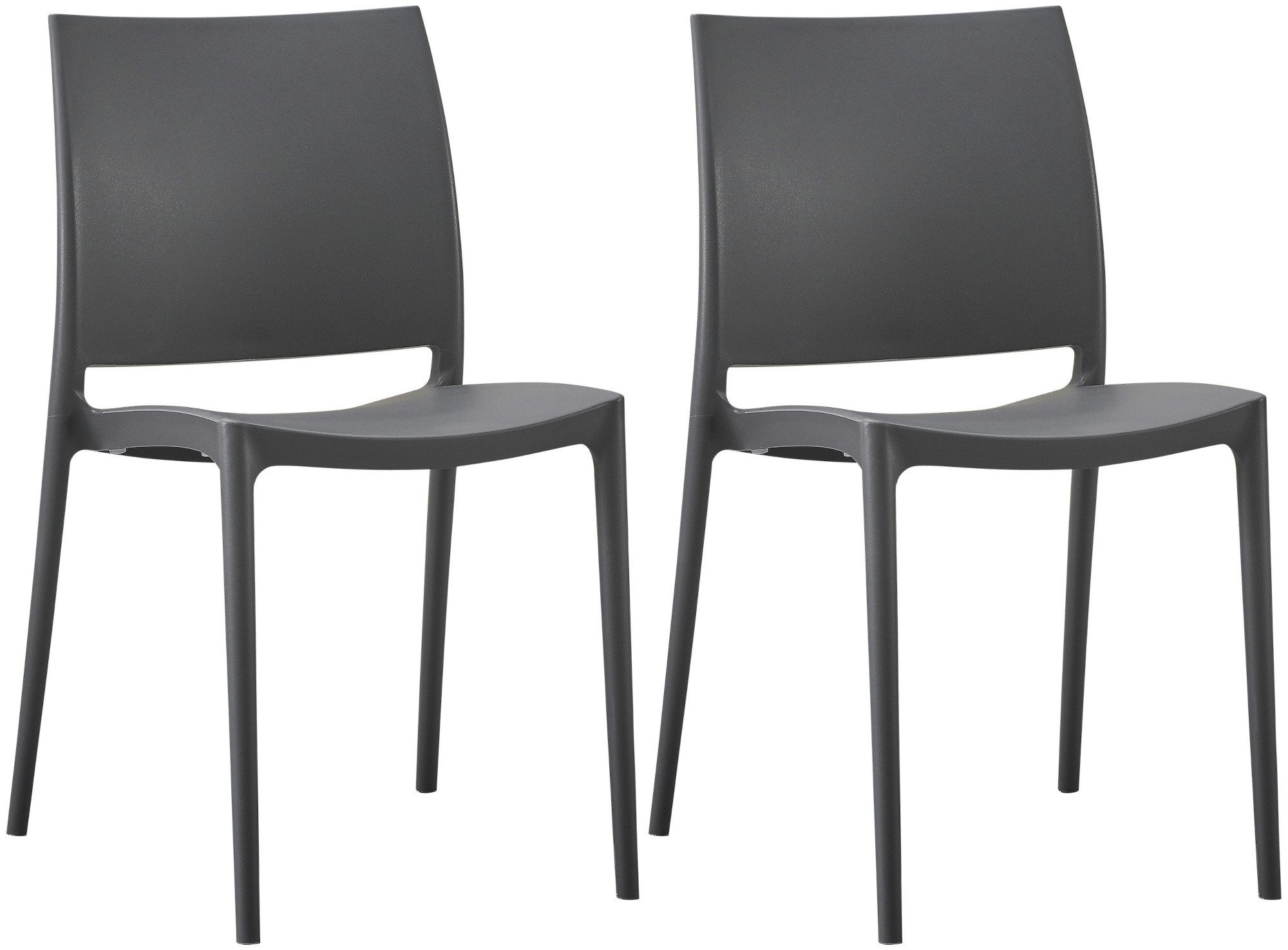 CLP Gartenstuhl Meton (2er Set, 2 St), Kunststoff, wetterfest, UV-beständig günstig online kaufen