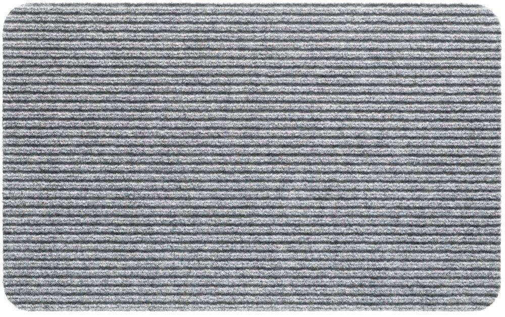 matches21 HOME & HOBBY Fußmatte Nadelfilz Fussabtreter Hell-grau als 40x60 cm Türmatte, rechteckig, Höhe: 5 mm, Rutschfeste Rips-Matte als reinigungsstarke innen Sauberlaufmatte