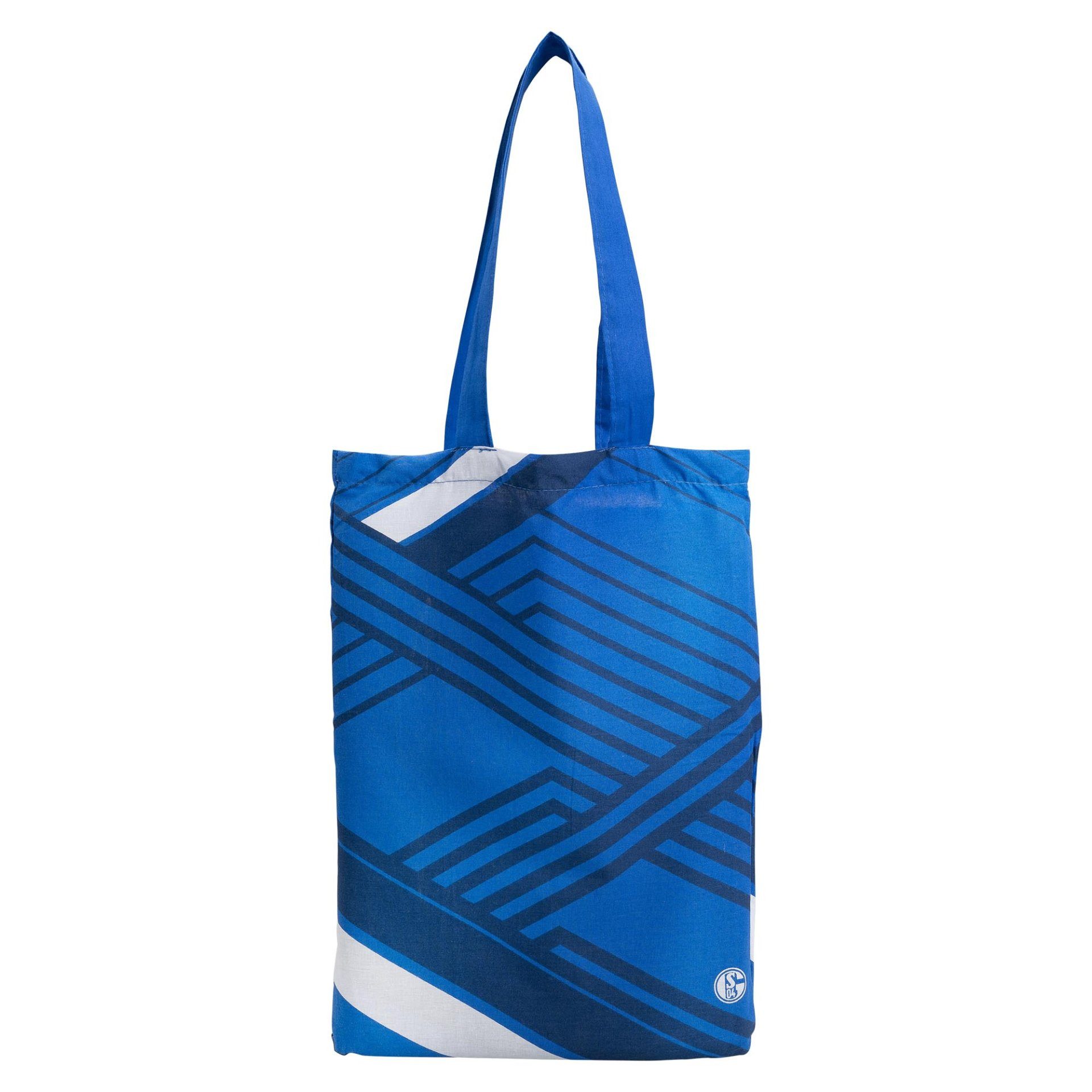 FC Schalke 04 Bettwäsche blau weiß 135 x 200 cm & 80 x 80 cm 100% Baumwolle inklusive Beutel, 100% Baumwolle