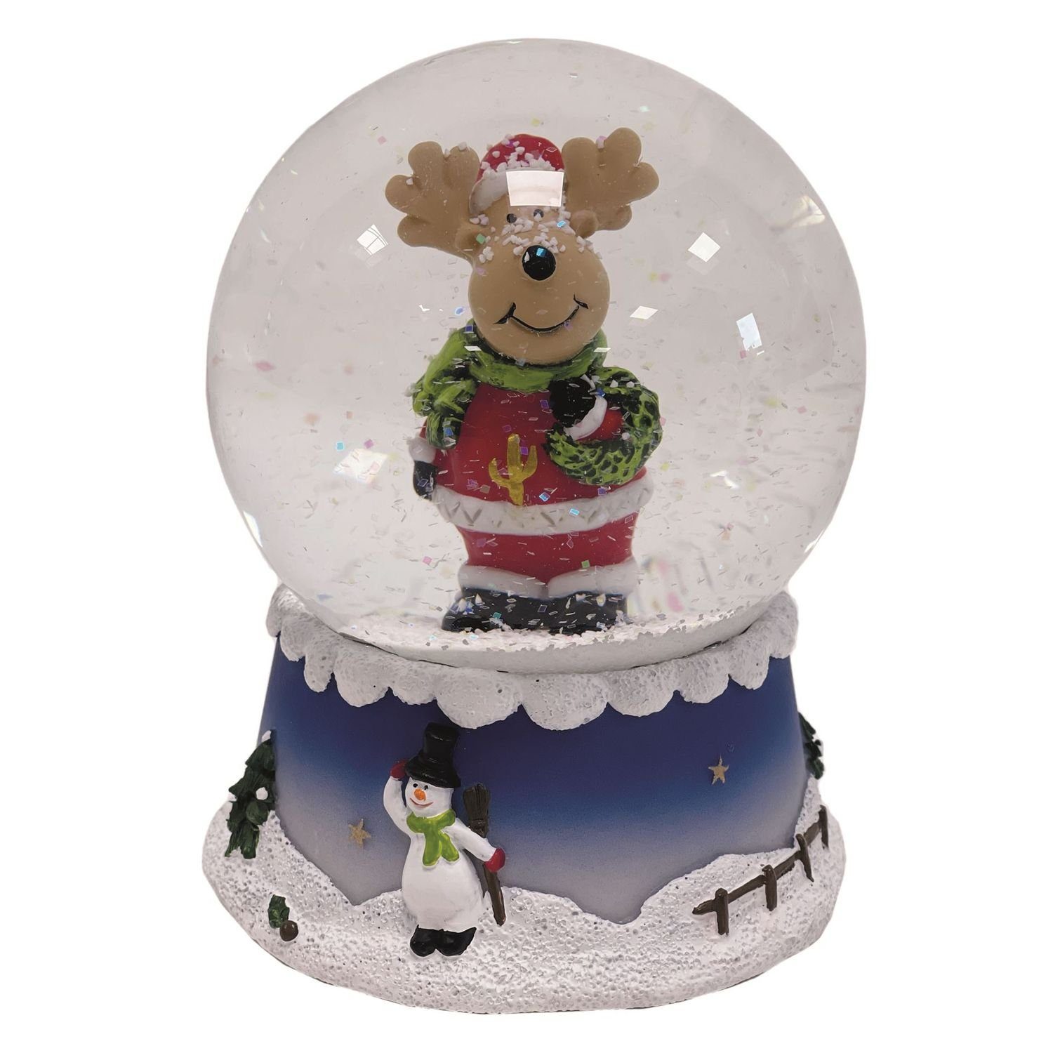 BURI Dekofigur Schneekugel-Spieluhr mit Weihnachtsmelodie Weihnachtsmann günstig online kaufen
