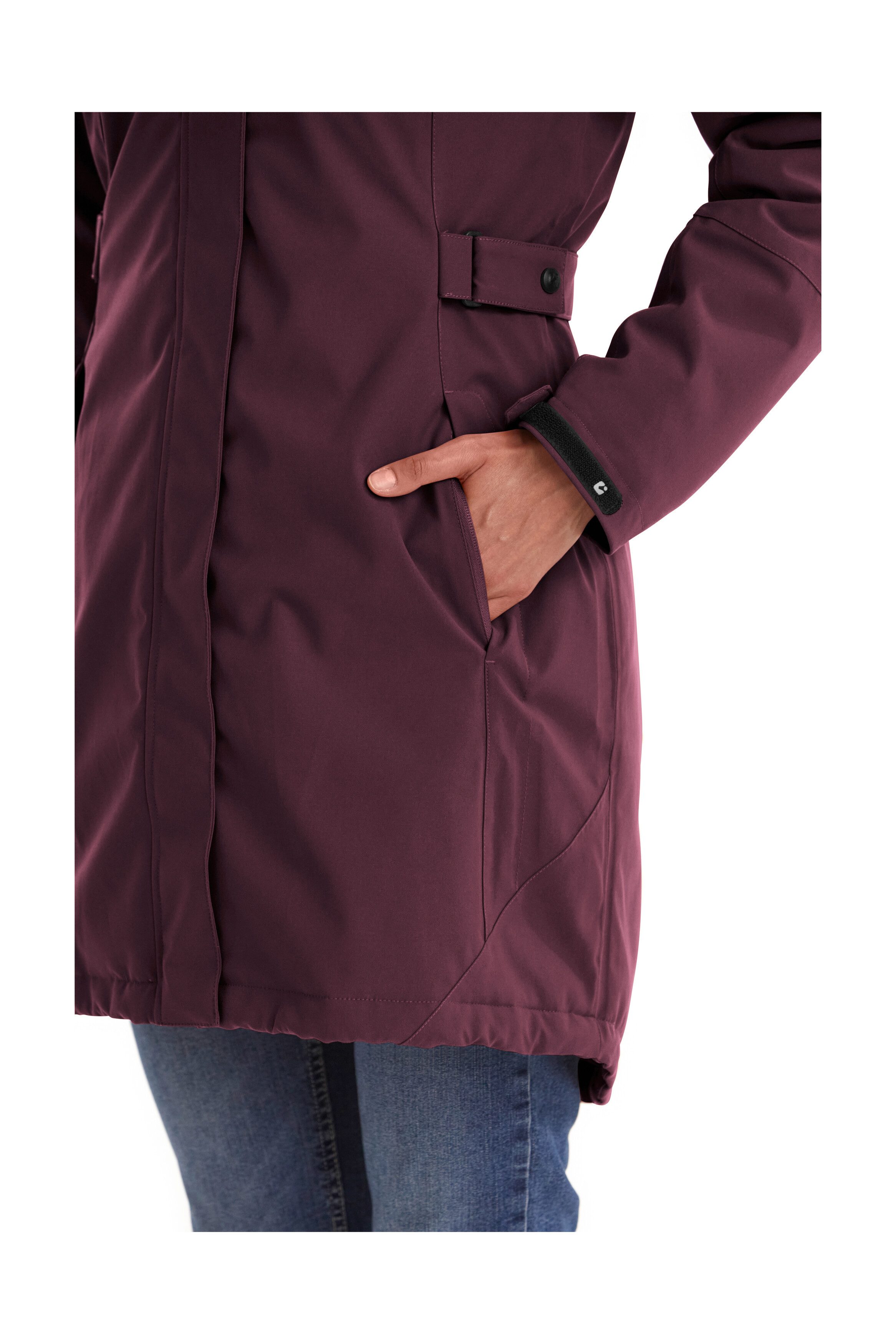 Killtec Parka KOW 165 WMN PRK Wasser- und winddichter Parka mit Teddyfleece und abnehmbarer Kapuze