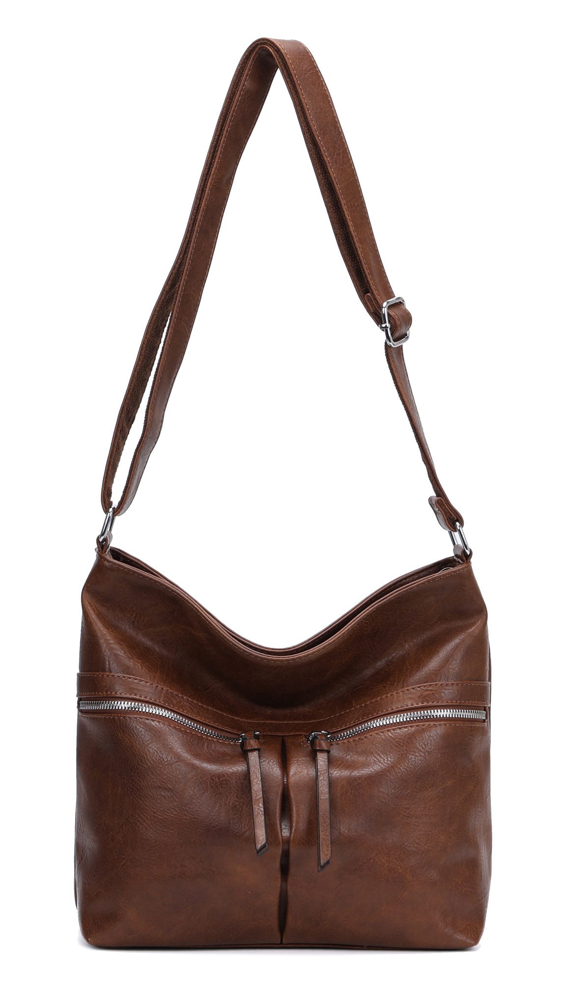ITALYSHOP24 Schultertasche Damen Tasche Shopper Umhängetasche günstig online kaufen