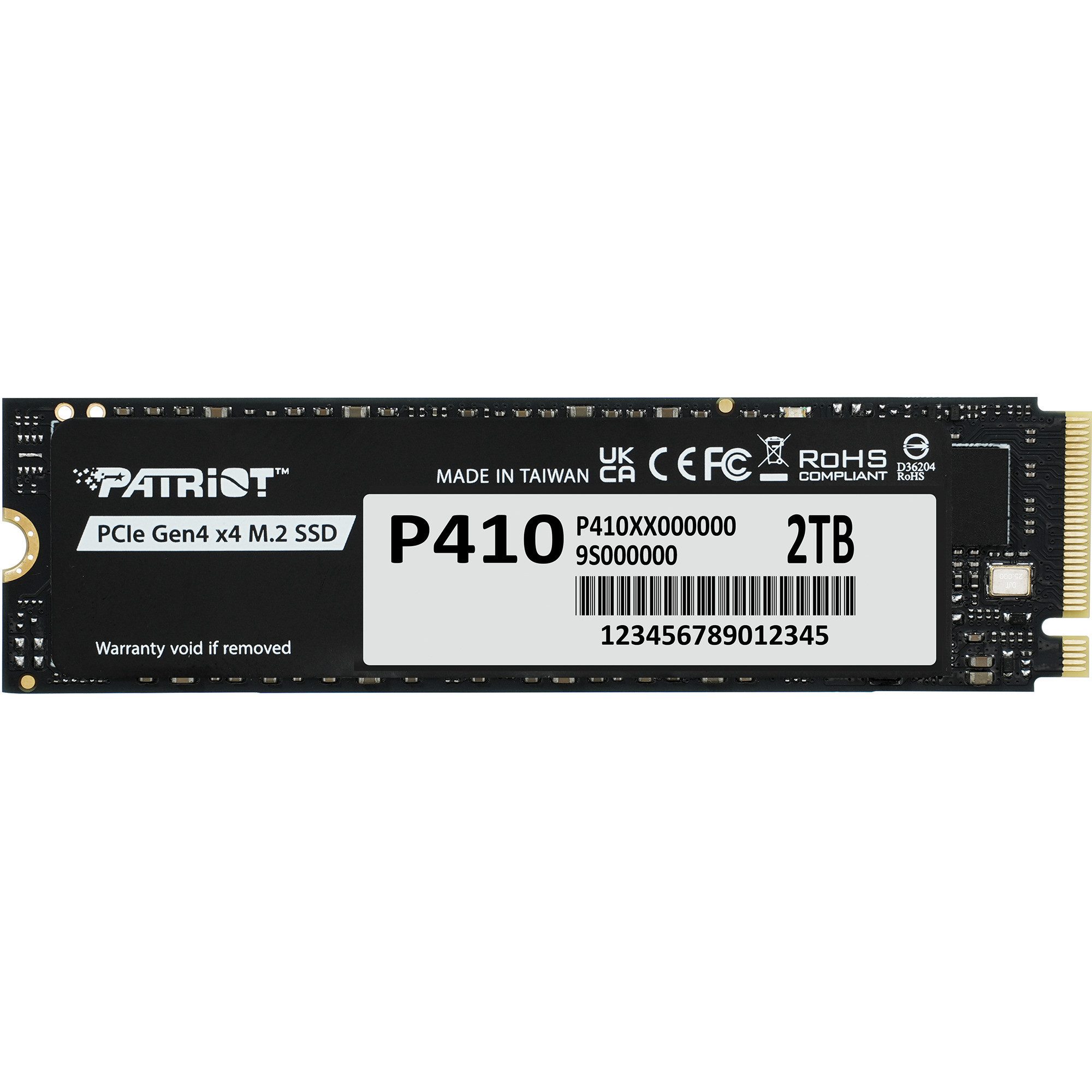 Patriot Patriot P410 2 TB, SSD, (PCIe 4.0 x4, NVMe 1.4, SSD-Festplatte (2 TB) 2.5"