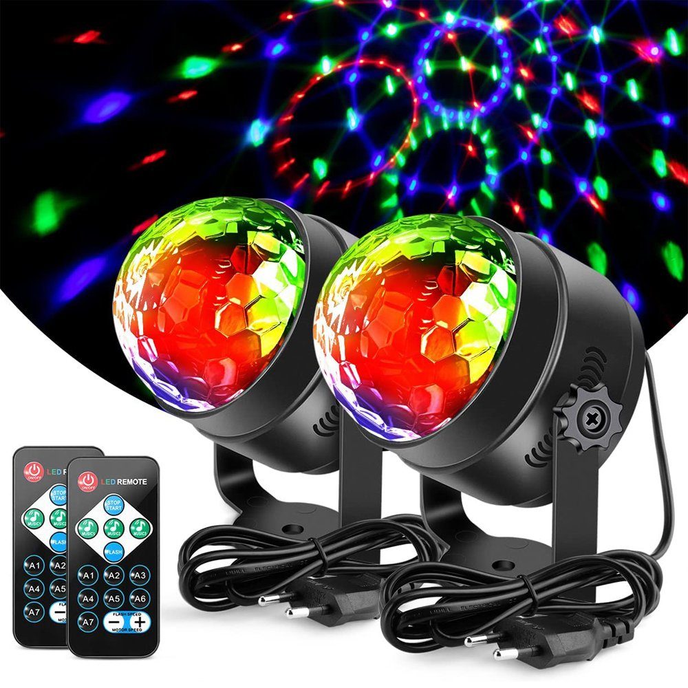 USB-LED-Discokugel für Kinder, Disco-Licht, Lichteffekte, 7 Farben  Musikgesteuert, Partybeleuchtung für Kinder, Weihnachten, Geburtstagsfeier,  Dekoration