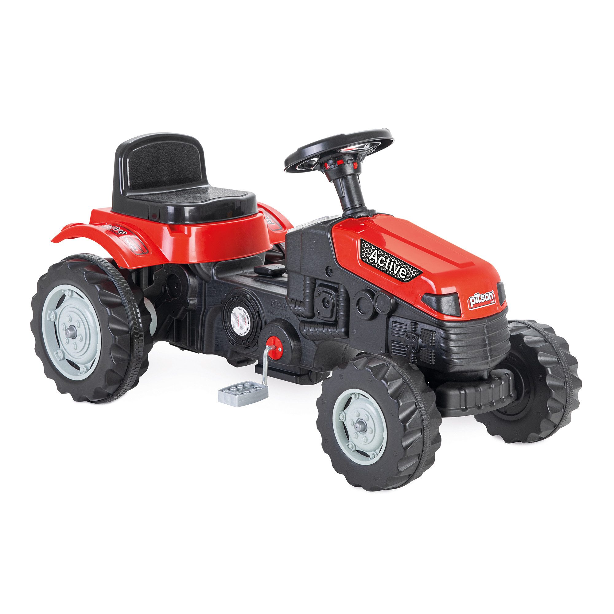 Lemodo Trettraktor Kinder Traktor mit Kettenantrieb, Kinderfahrzeug ab 3 Jahre