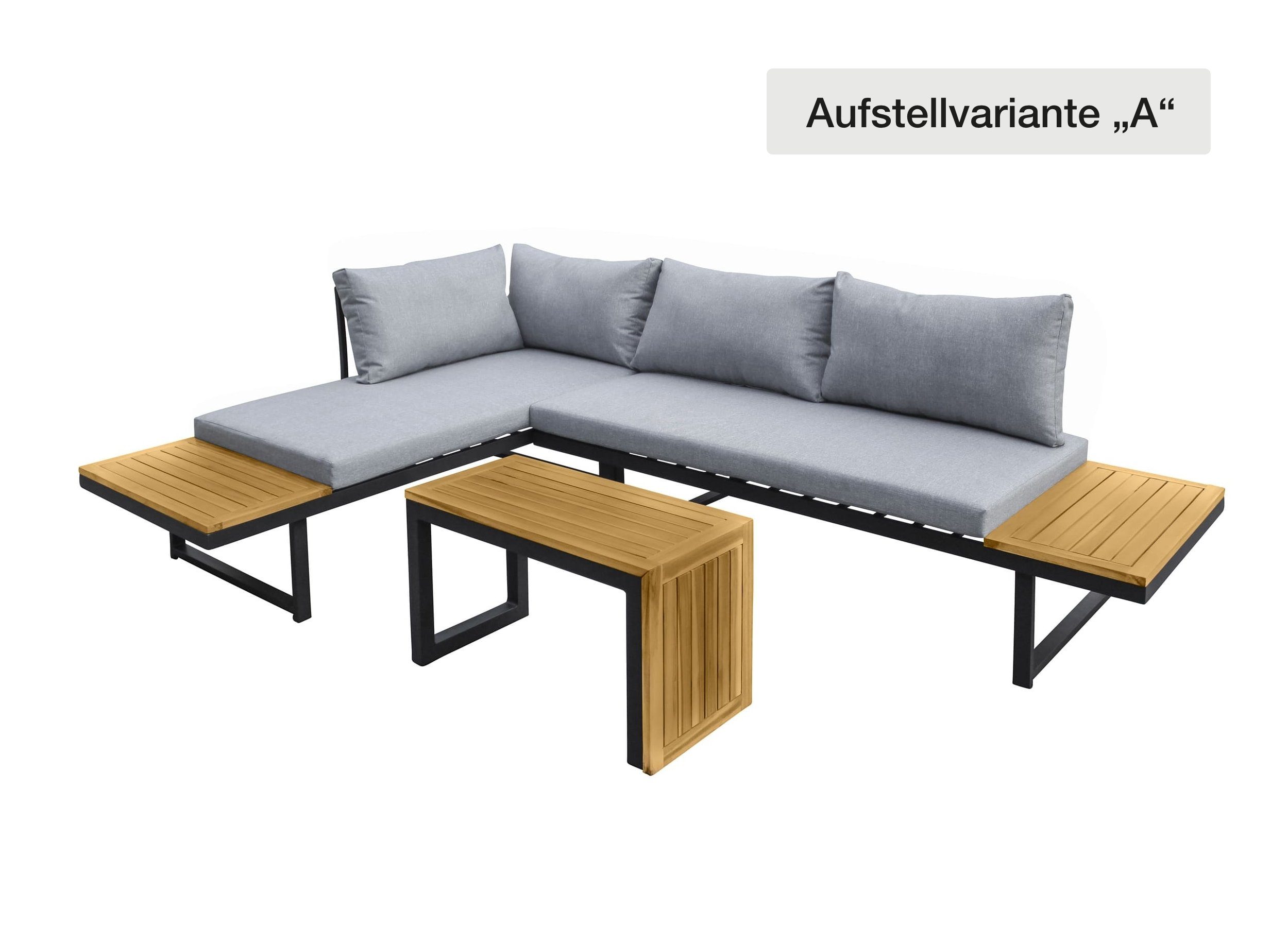 LC Garden Gartenlounge-Set »Sungardo« Gartenlounge Set 3tlg. Gartenset Anth günstig online kaufen