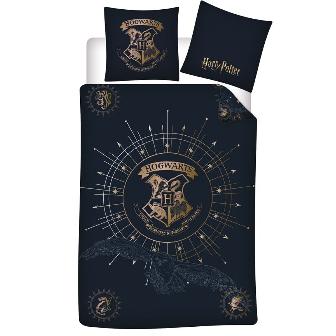 Harry Potter Bettwäsche Harry Potter Hogwarts Kinder Bettwäsche 2tlg. Set, 2 teilig, Bettdeckenbezug 135-140x200cm Kissenbezug 65x65 cm