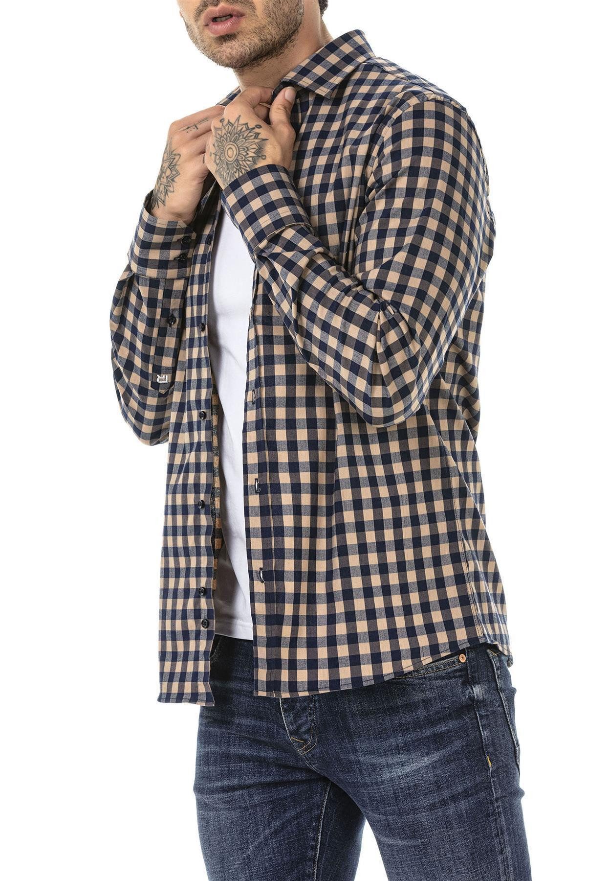 RedBridge Karohemd Casual Plaid Modern Fit günstig online kaufen