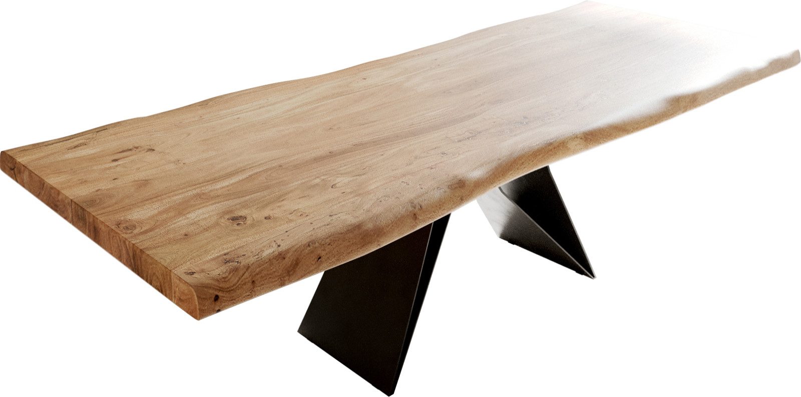 DELIFE Esstisch Edge, Akazie Natur 260x100 günstig online kaufen