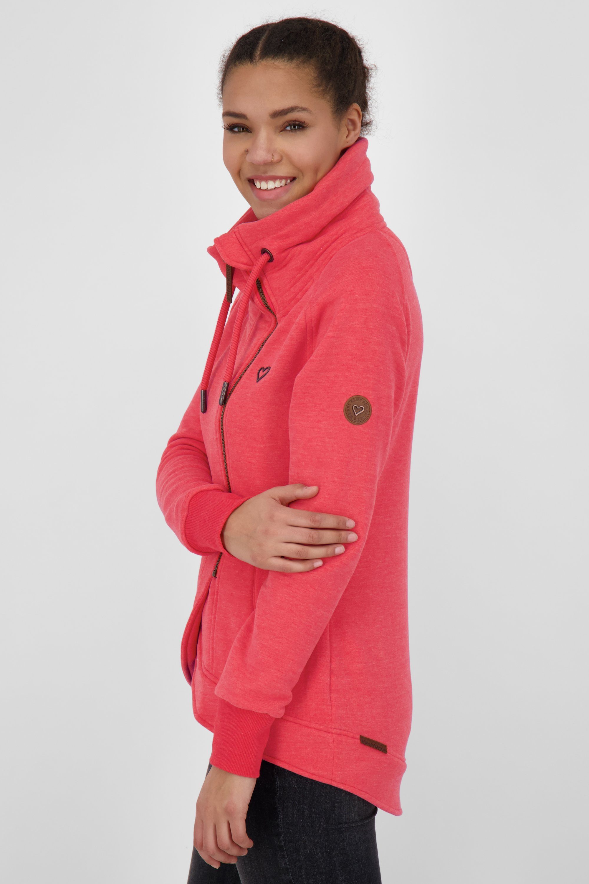 Alife melange A coral & Sweatjacke Damen Kickin Sweatjacke MerylAK Sweatjacket