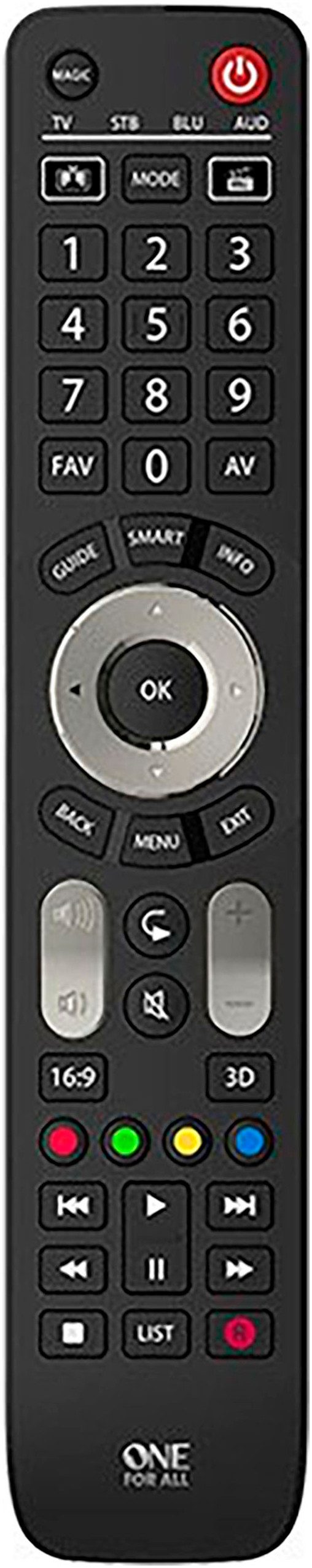One for All URC 7145 Evolve 4 Universal-Fernbedienung (4-in-1)