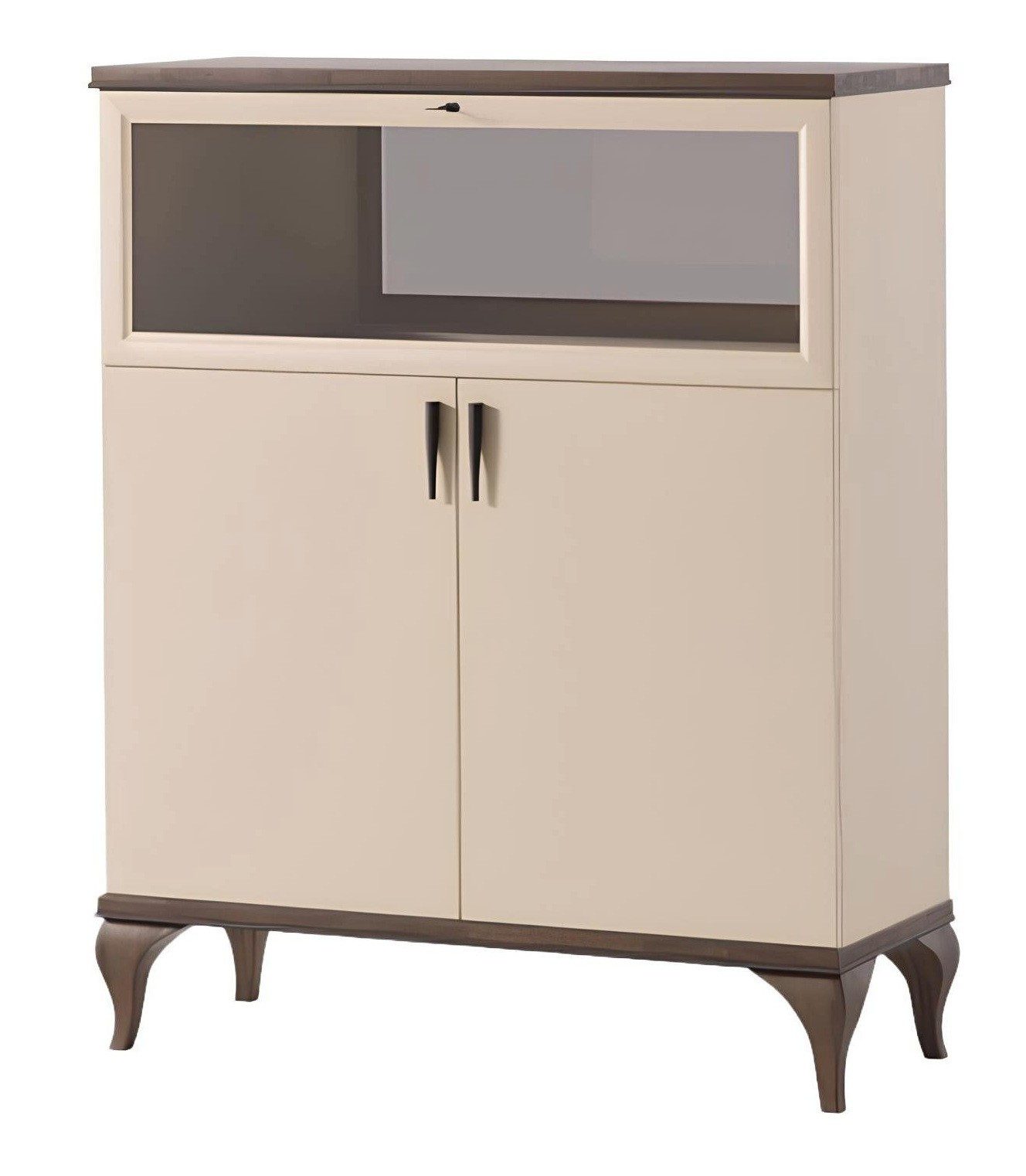Xlmoebel Barschrank Klassische Weinkommode in Beige mit Schubladen und Fächern (1-St., Weinschrank) Hergestellt in Europa