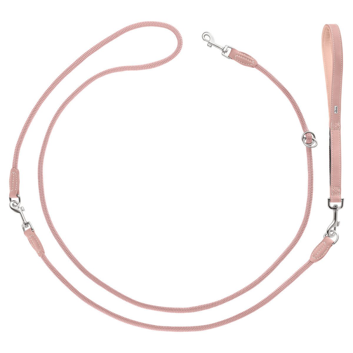 Hunter Tierbedarf Hundeleine 5in1 Multifuntionsleine Malibu zartrosa