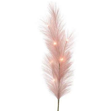 MARELIDA LED-Leuchtzweig LED Federbüschel Pampasgras Dekozweig Leuchtzweig 70cm rosa, 6-flammig