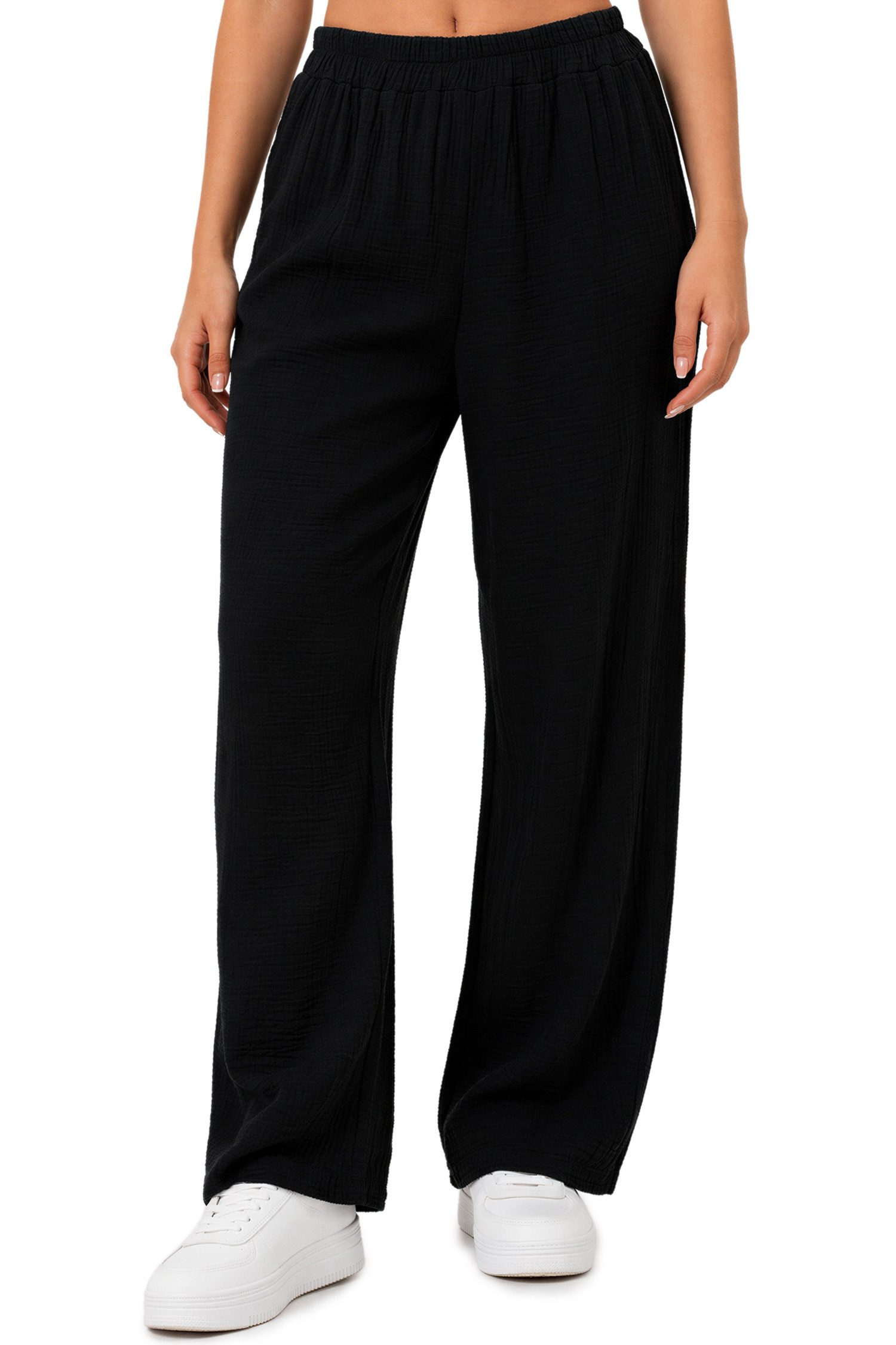 Reichstadt Relaxhose Damen Oversized Hose Musselin 25RSW082 Sommerliche Farben, atmungsaktives Material