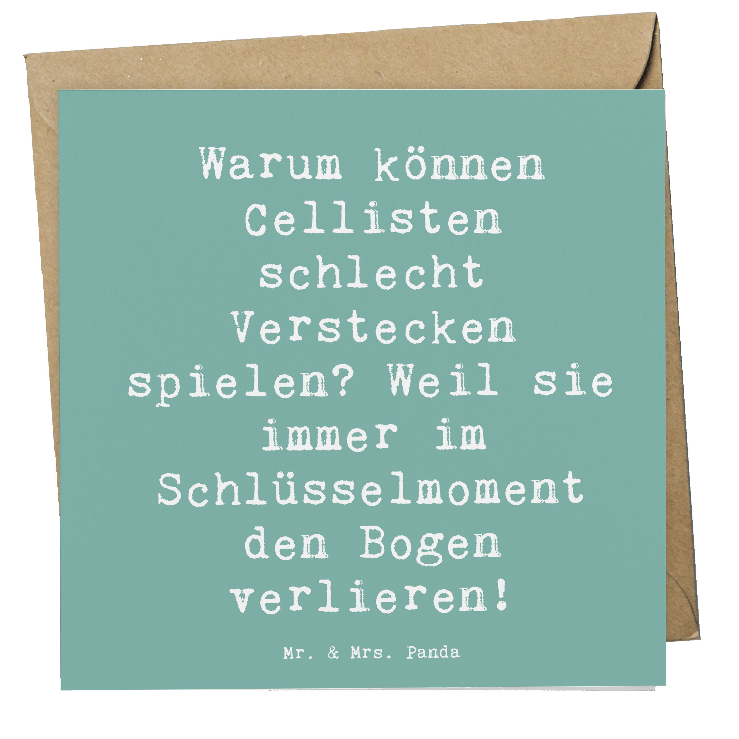 Grußkarte Cello Schlüsselmoment - Meeresbrise - Geschenk, Cellohumor, Cellokuns