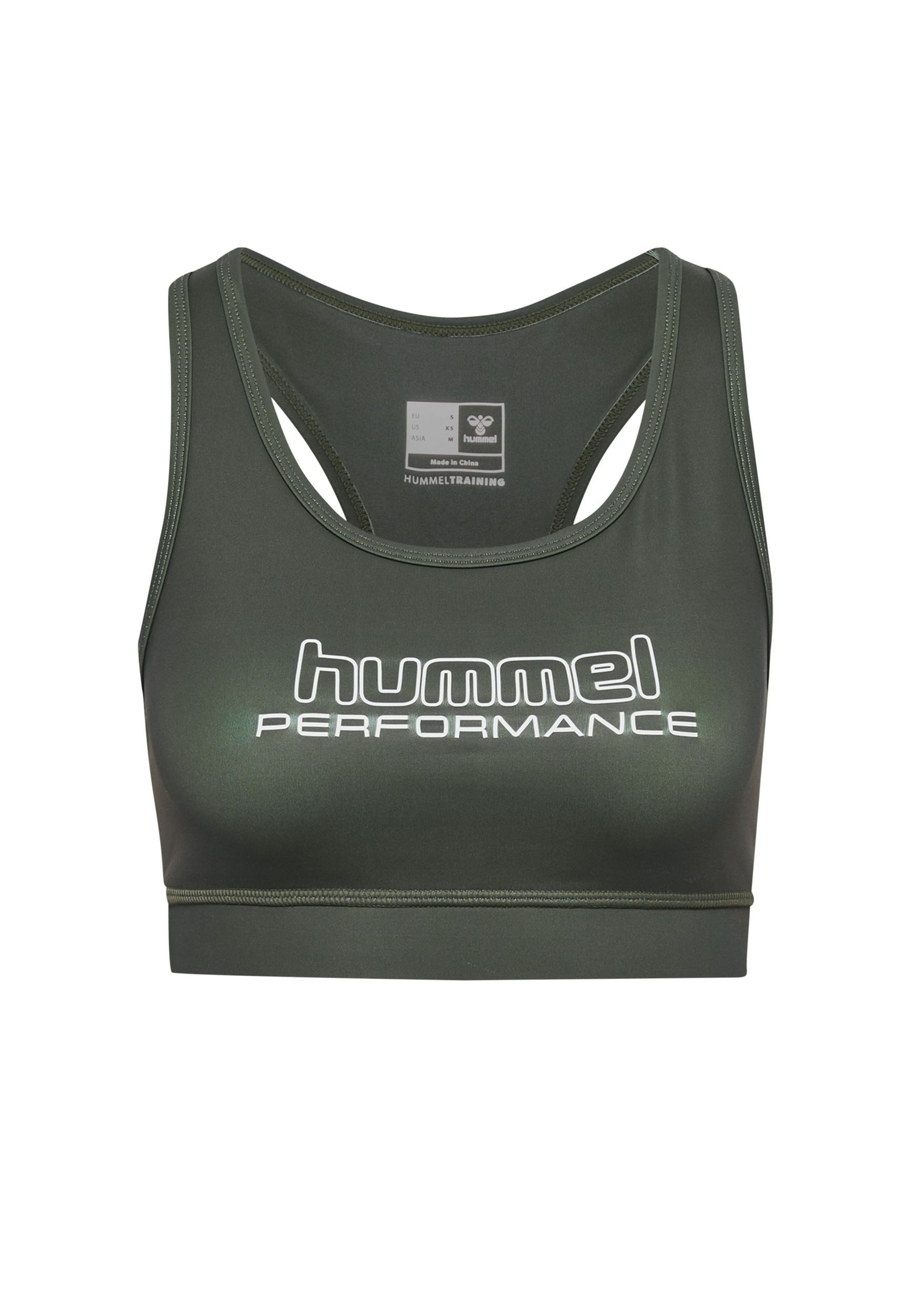 hummel Shirttop Sport-BH Racer Back Komfort und Flexibilität für Damen (1-tlg) Slim fit Rundhals Ärmellos bedruckt elastisch casual-Style