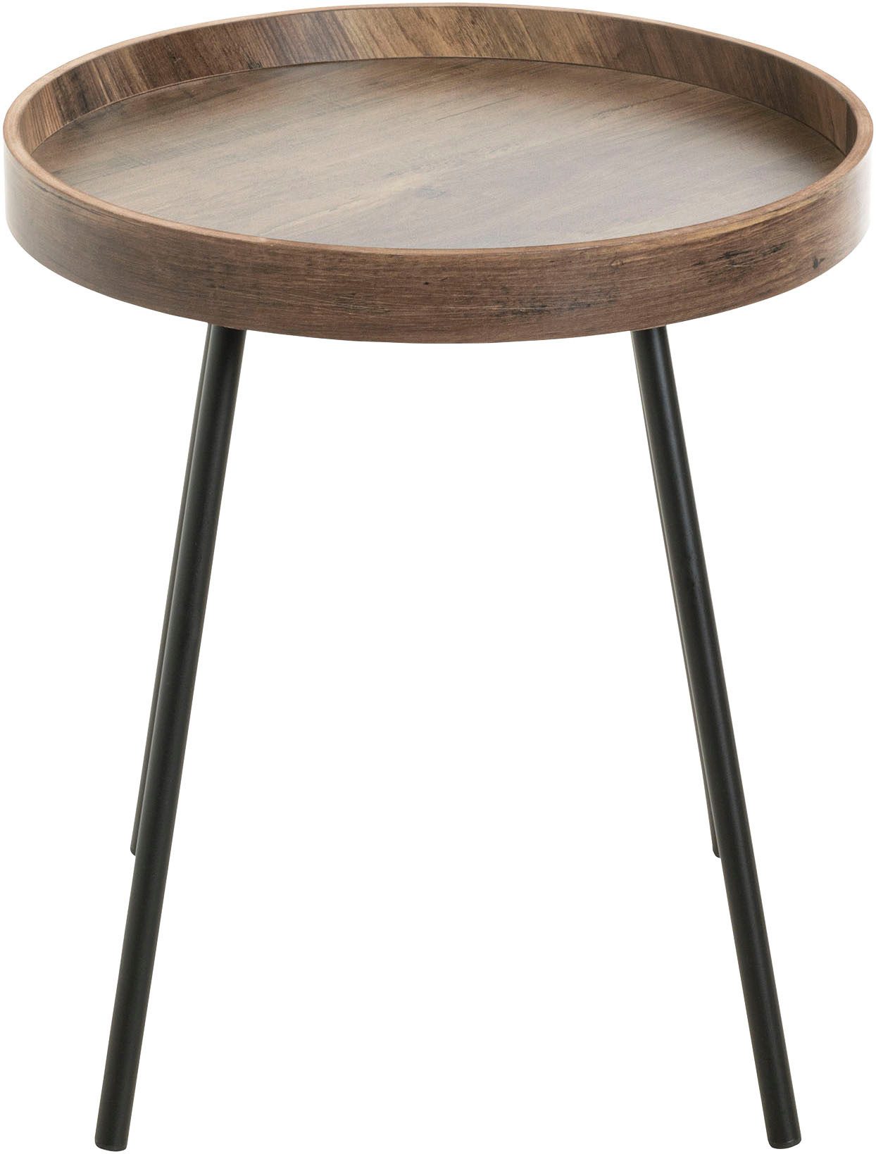 HAKU Beistelltisch Sofatisch, Wohnzimmertisch (1-St), rund - aus MDF Braun - Ø/H 40/45 cm