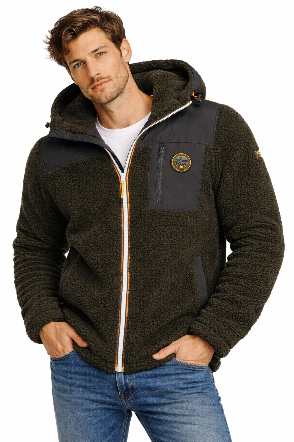 Geographical Norway Fleecejacke Herren Übergangs Jacke Herren Teddyfleece O günstig online kaufen