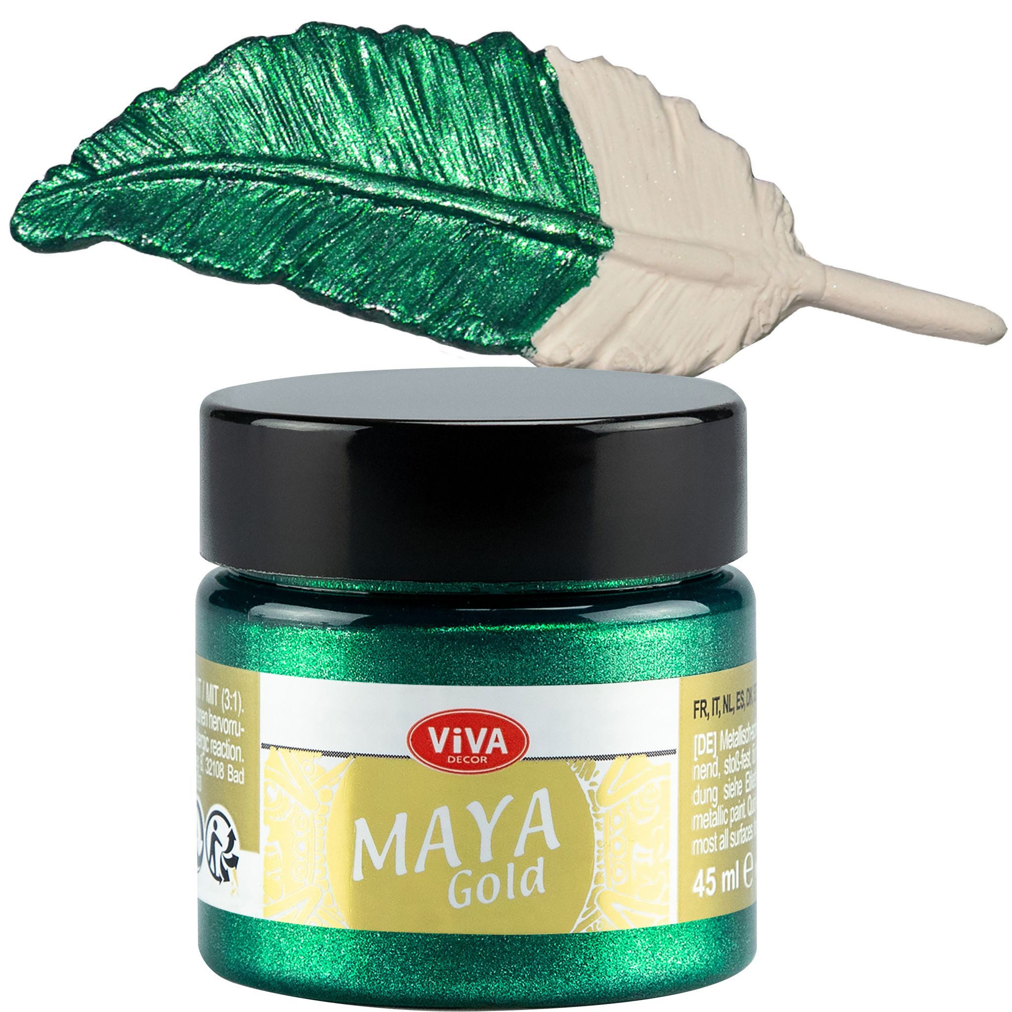 Acrylfarbe ViVA DECOR Maya Gold 45ml - Smaragd