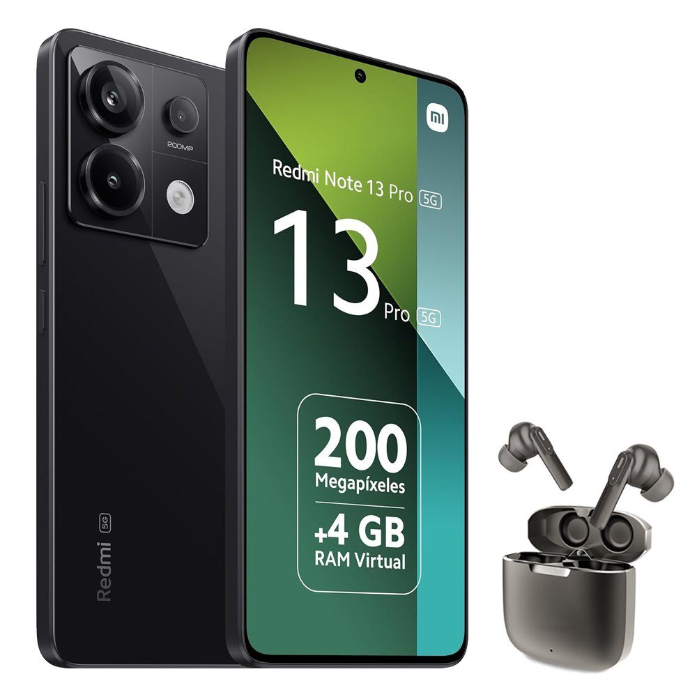 Xiaomi Redmi Note 13 Pro 5G 8+256GB Smartphone & Bluetooth Kopfhörer Handy  (6.67 Zoll, 256 GB Speicherplatz, 200 MP Kamera), 1,5K 120Hz AMOLED  Display, Faszinierendes Seherlebnis dank ultradünnem Rahmen