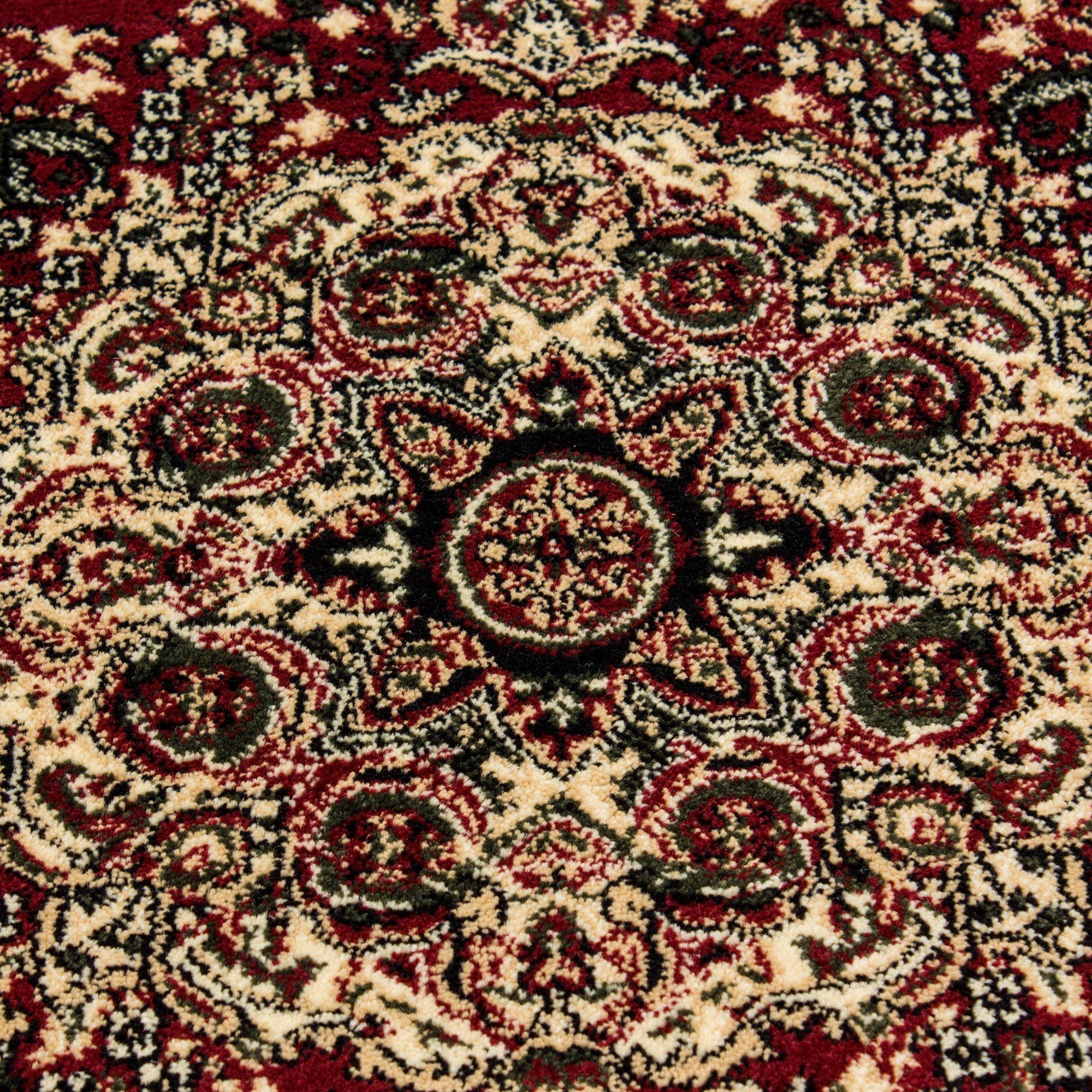 Orientteppich Vintageteppich Orientteppich Wohnzimmer Kurzflorteppich Angeycasa orientalisch, Rot