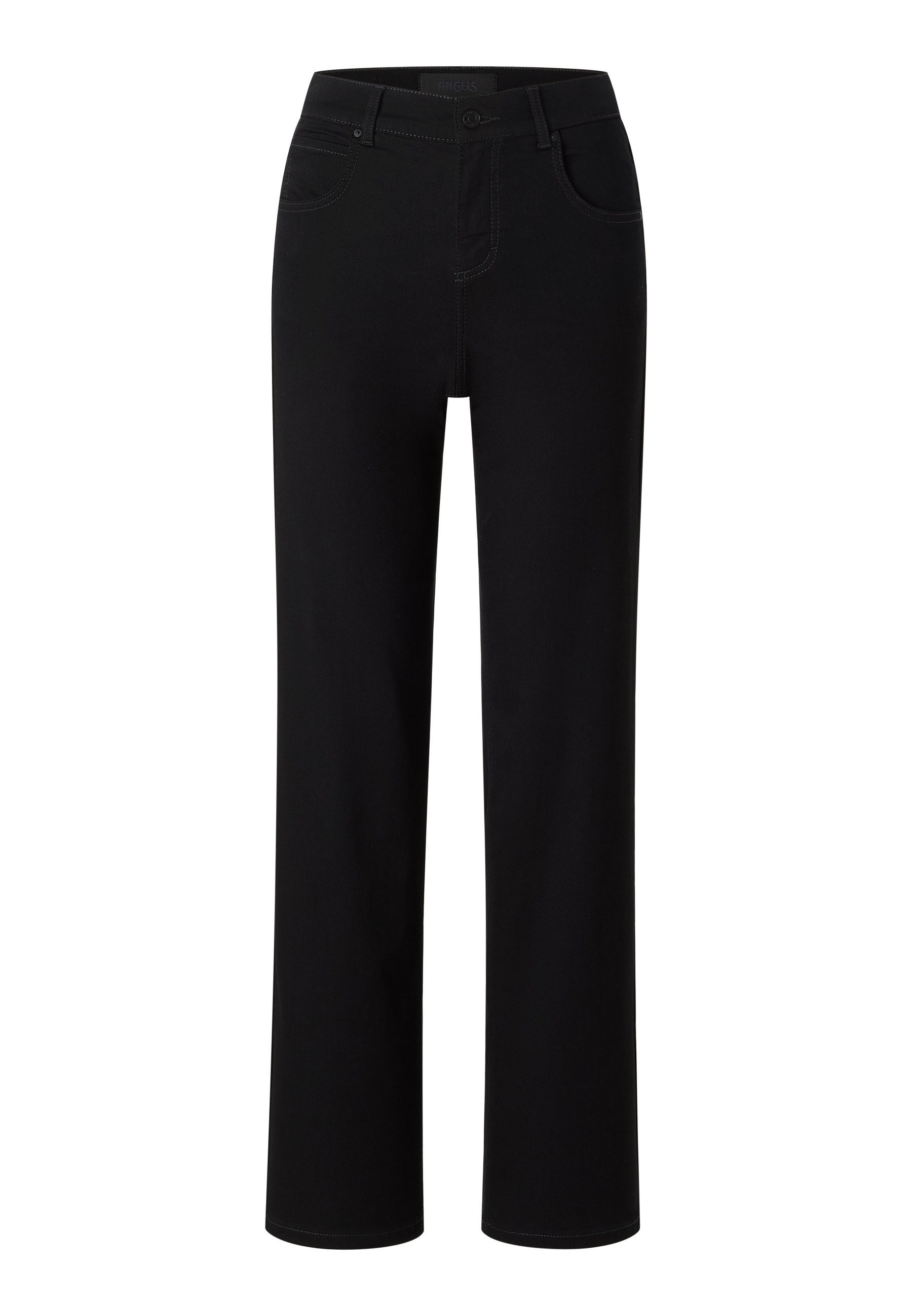 ANGELS Straight-Jeans Angels Damen Jeans, Lara wide leg, schwarz (1-tlg)