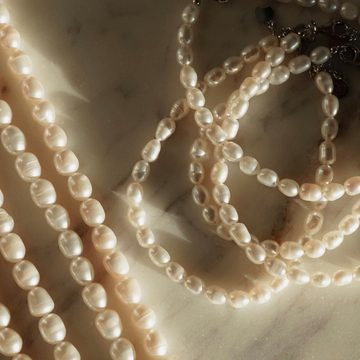Sprezzi Fashion Perlenarmband Armband aus echten Süßwasser Perlen Unisex Pearl Bracelet, handmade