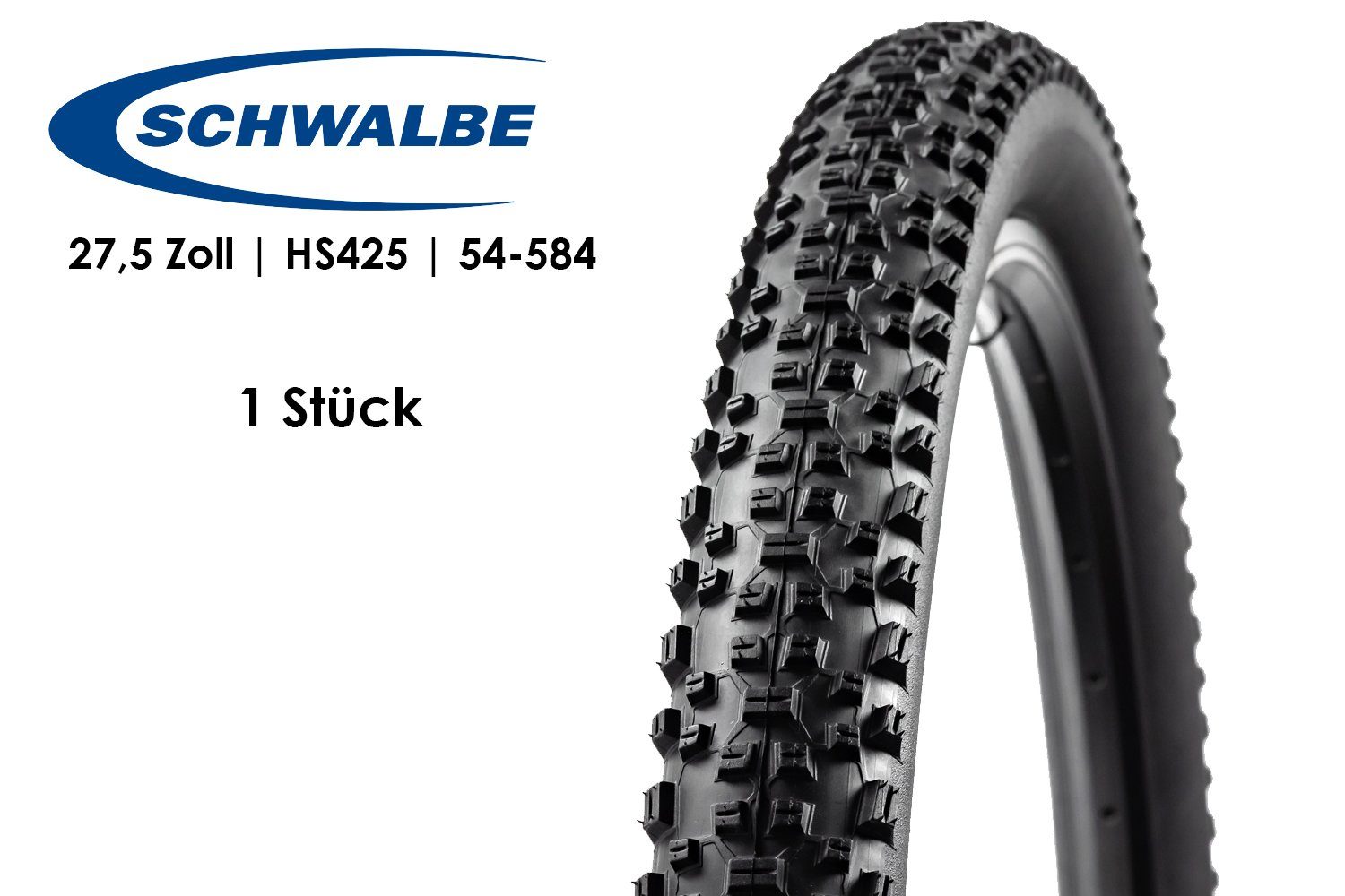 Schwalbe Fahrradreifen 27.5x2.10 Fahrrad Falt Reifen SCHWALBE Racing Ralph 54-584 MTB 650B