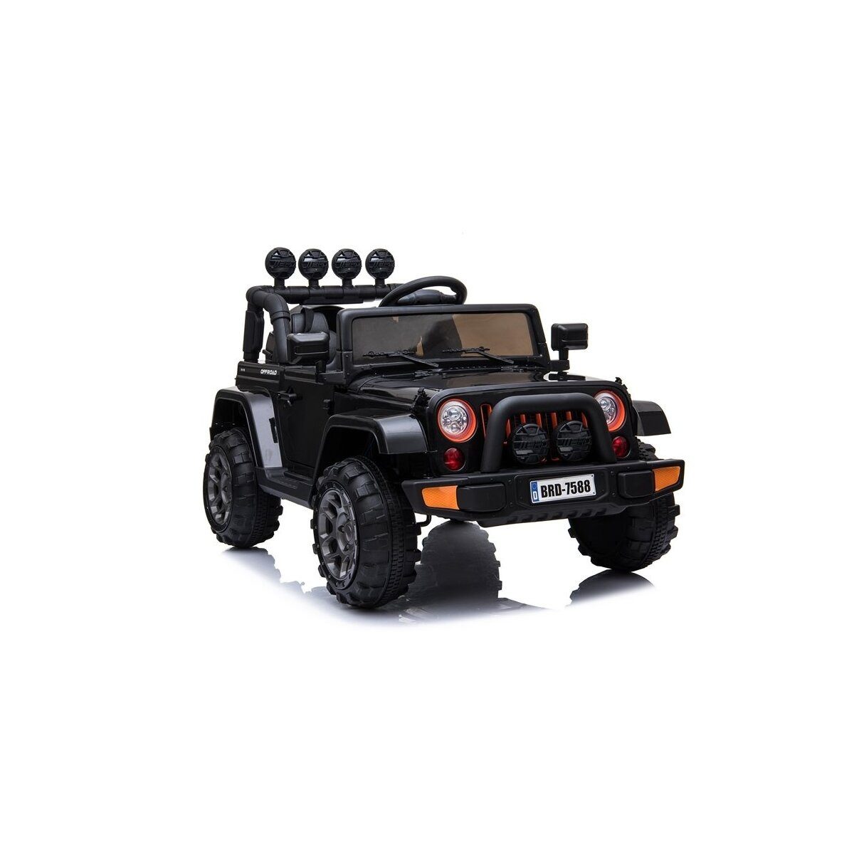 Wisam Elektro-Kinderauto Kinderfahrzeug Jeep BRD-7588 Schwarz