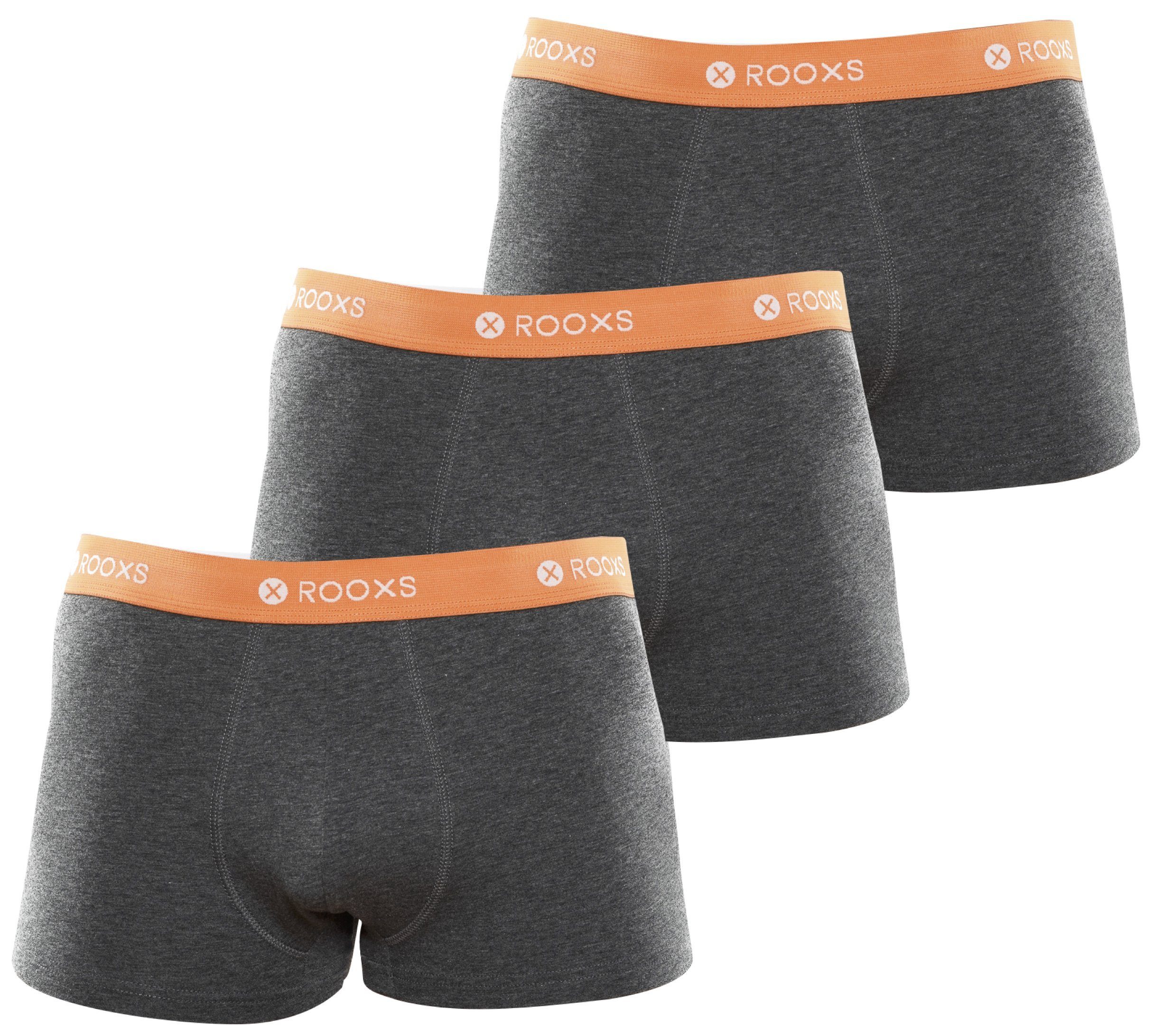 ROOXS Boxershorts Enge Unterhosen Herren Männer (3-St) Baumwolle Retroshorts