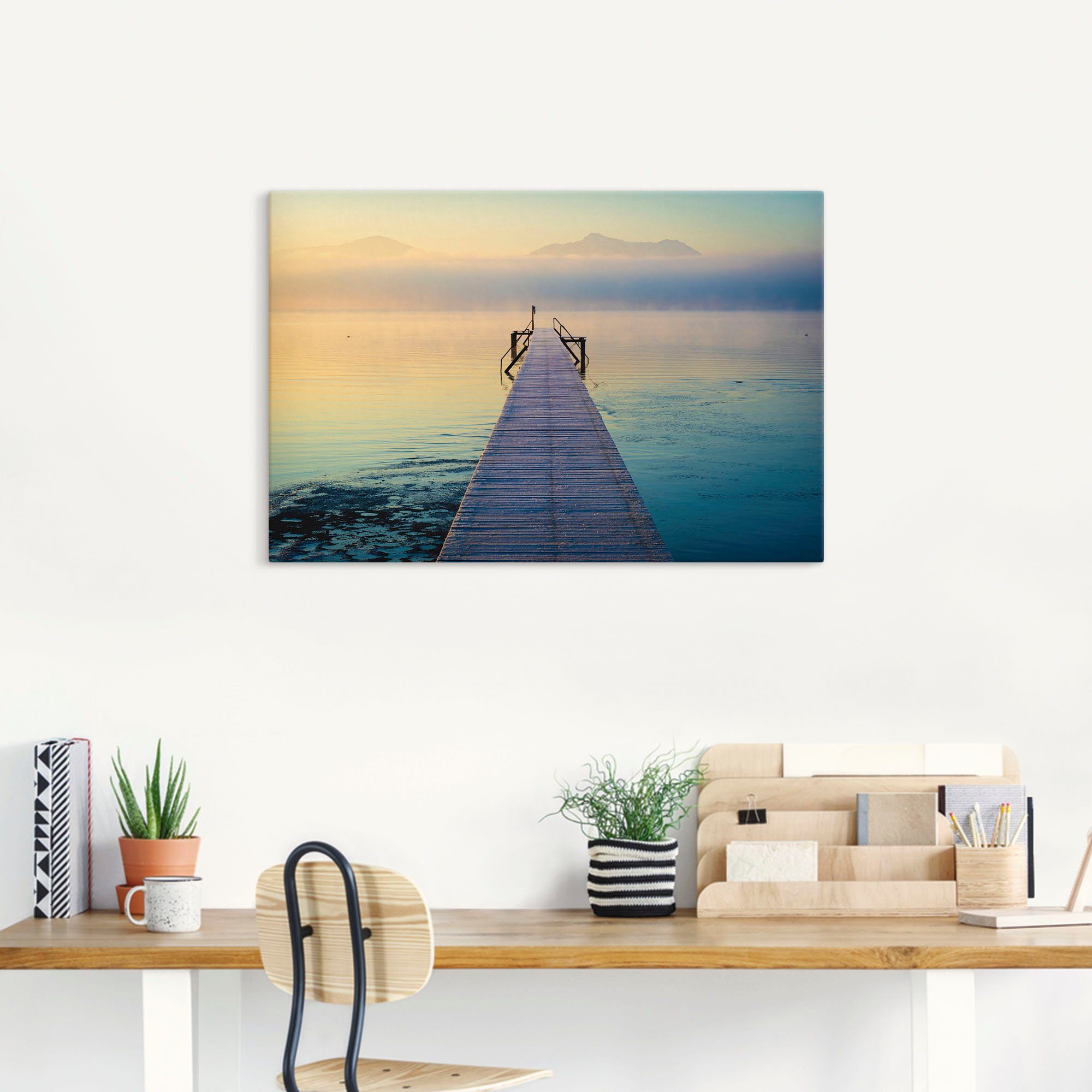 Artland Wandbild »Sonnenaufgang am Chiemsee«, Seebilder (1 Stück), in vielen Größen & Produktarten - Alubild / Outdoorbild für den Außenbereich, Leinwandbild, Poster, Wandaufkleber / Wandtattoo auch für Badezimmer geeignet-HomeTrends