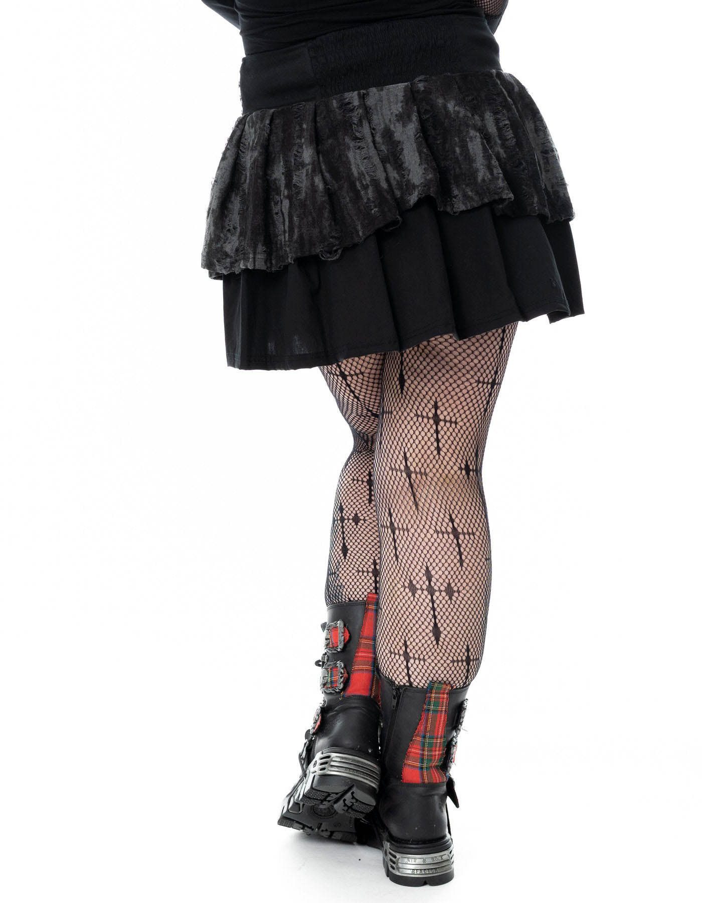 Heartless Skaterrock Nicandra Goth Gothic Punk Grunge Spray Mesh Pentagramm
