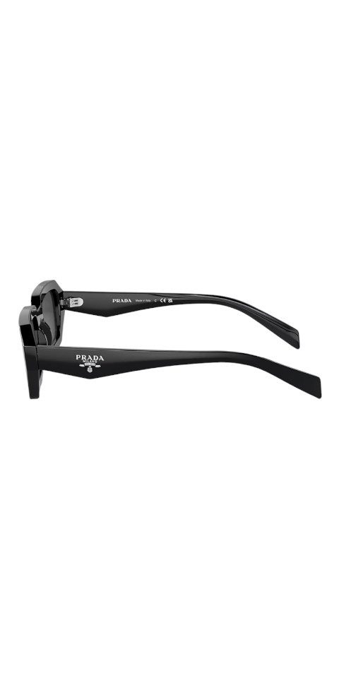 PRADA Sonnenbrille Prada PR A12S Sonnenbrille Unisex Acetat Schwarz Grau Geometrisch