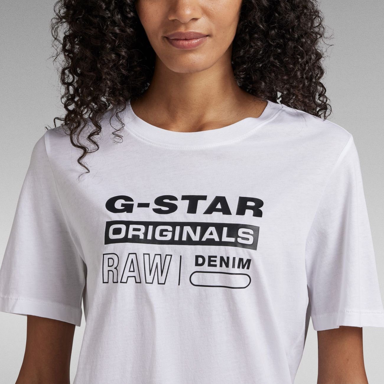 White RAW T-Shirt R Label G-Star T (1-tlg) Originals WMN