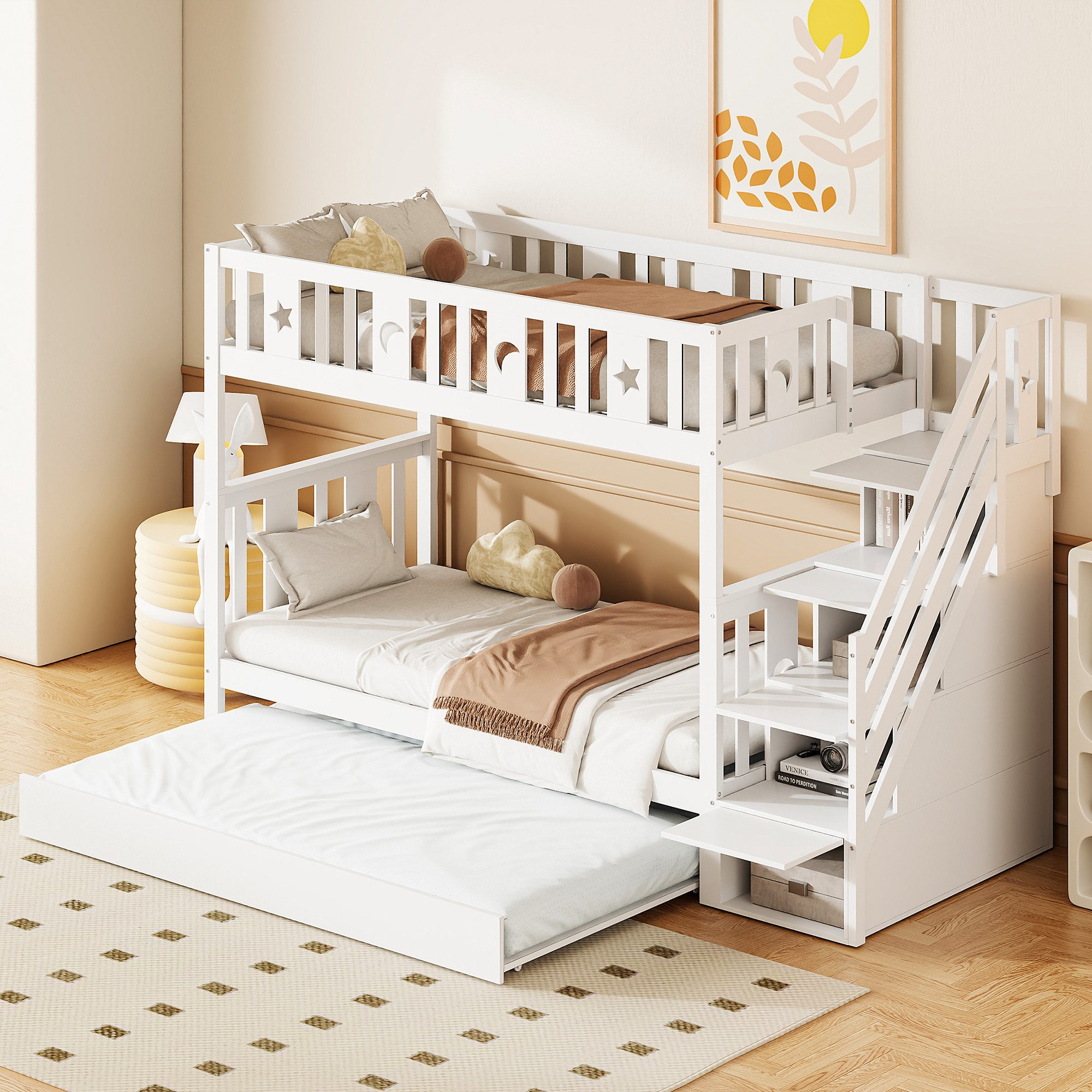 HAUSS SPOLE Etagenbett 90X200cm mit Stauraumtreppe, günstig online kaufen