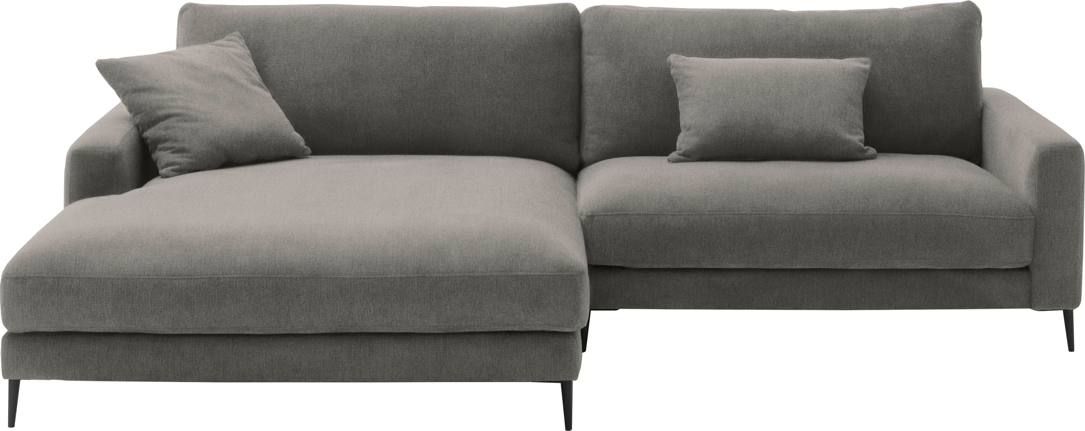 INOSIGN Ecksofa Downtown, weicher Sitzkomfort steel