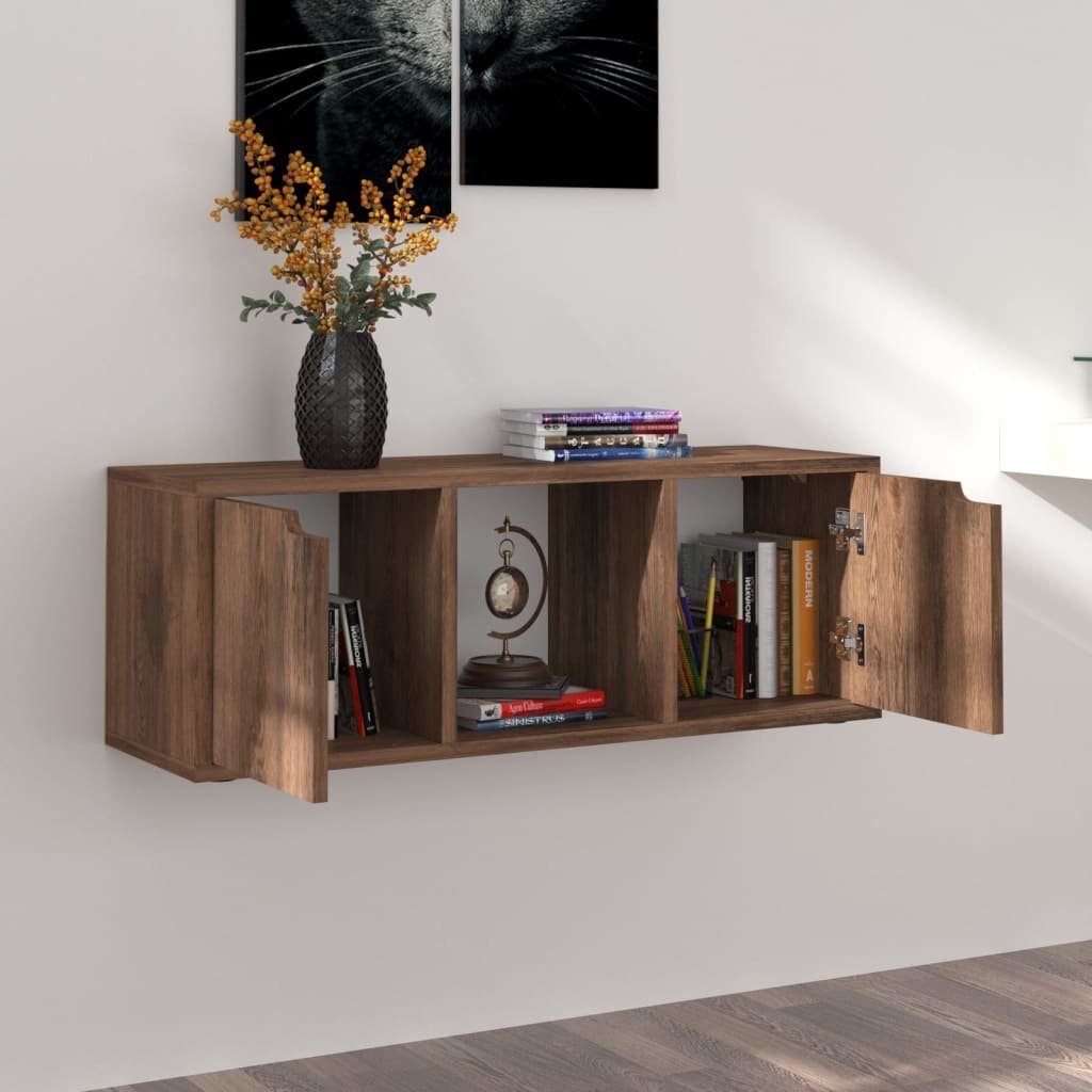 furnicato TV-Schrank Holzwerkstoff Räuchereiche 88,5x27,5x30,5 cm