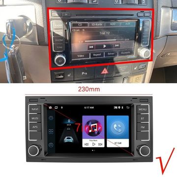 Hikity 7 Zoll Touch Display 2Din FOR VW Golf 5 6 mit GPS Mikrofone Kamera Autoradio (Navigationssystem, WiFi FM/RDS/USB)