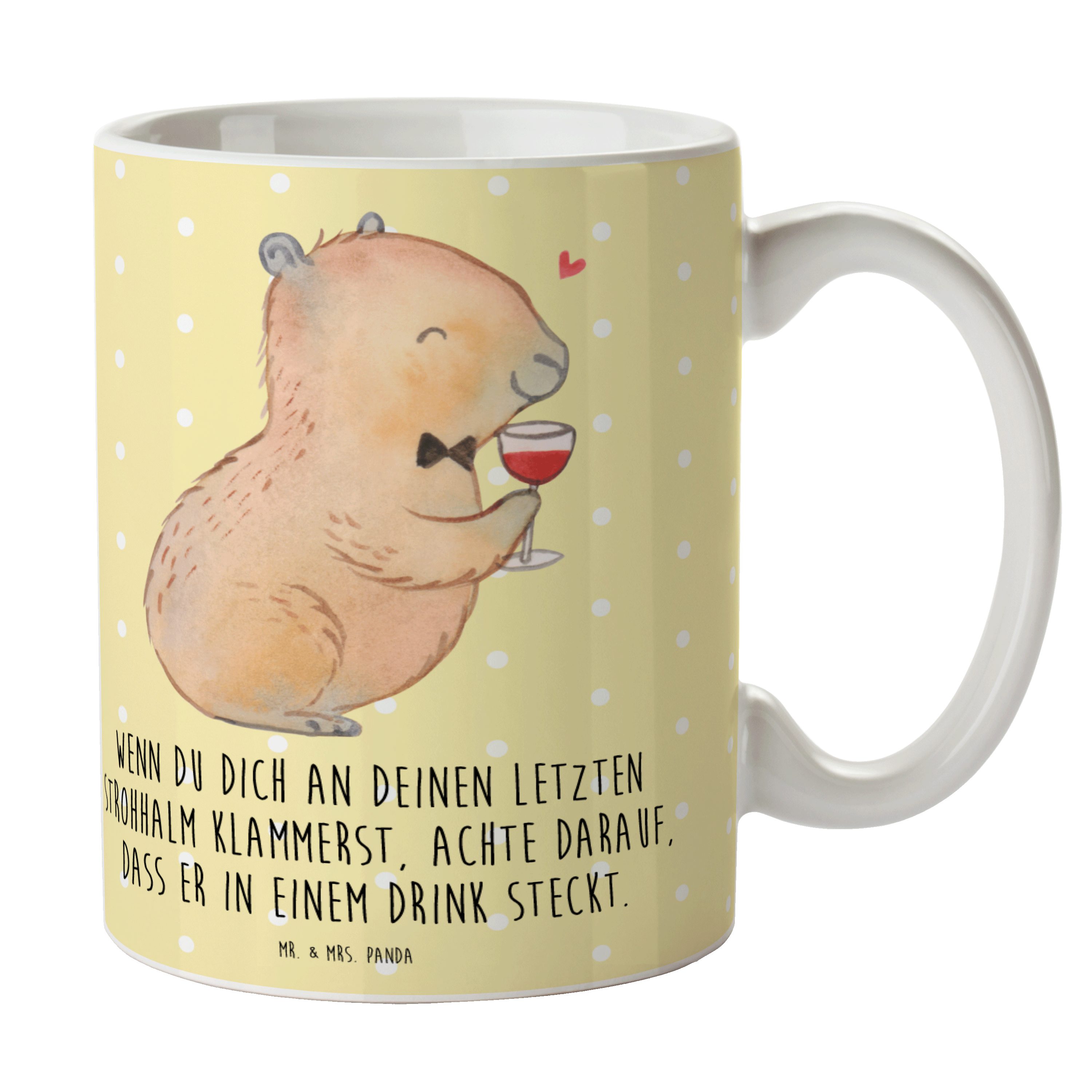 Mr. & - Tiermotive, - Mrs. Tasse, Geschenk, Keramik Wein Capybara Gute Tasse Laun, Gelb Panda Pastell