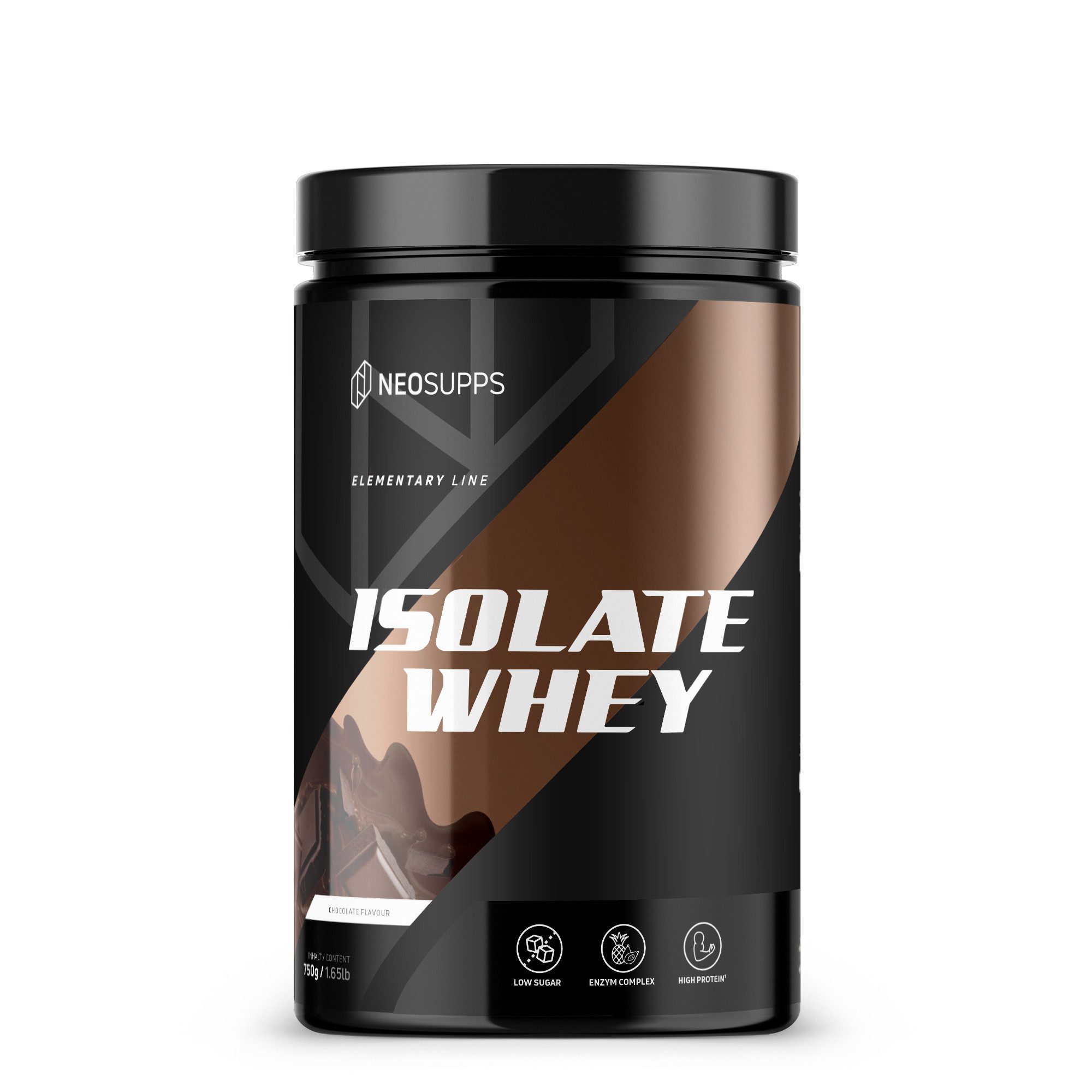 Neosupps Isolate Сыворотка Protein Pulver 750g, Chocolate, 25g Protein pro Portion Pulver, 750 g
