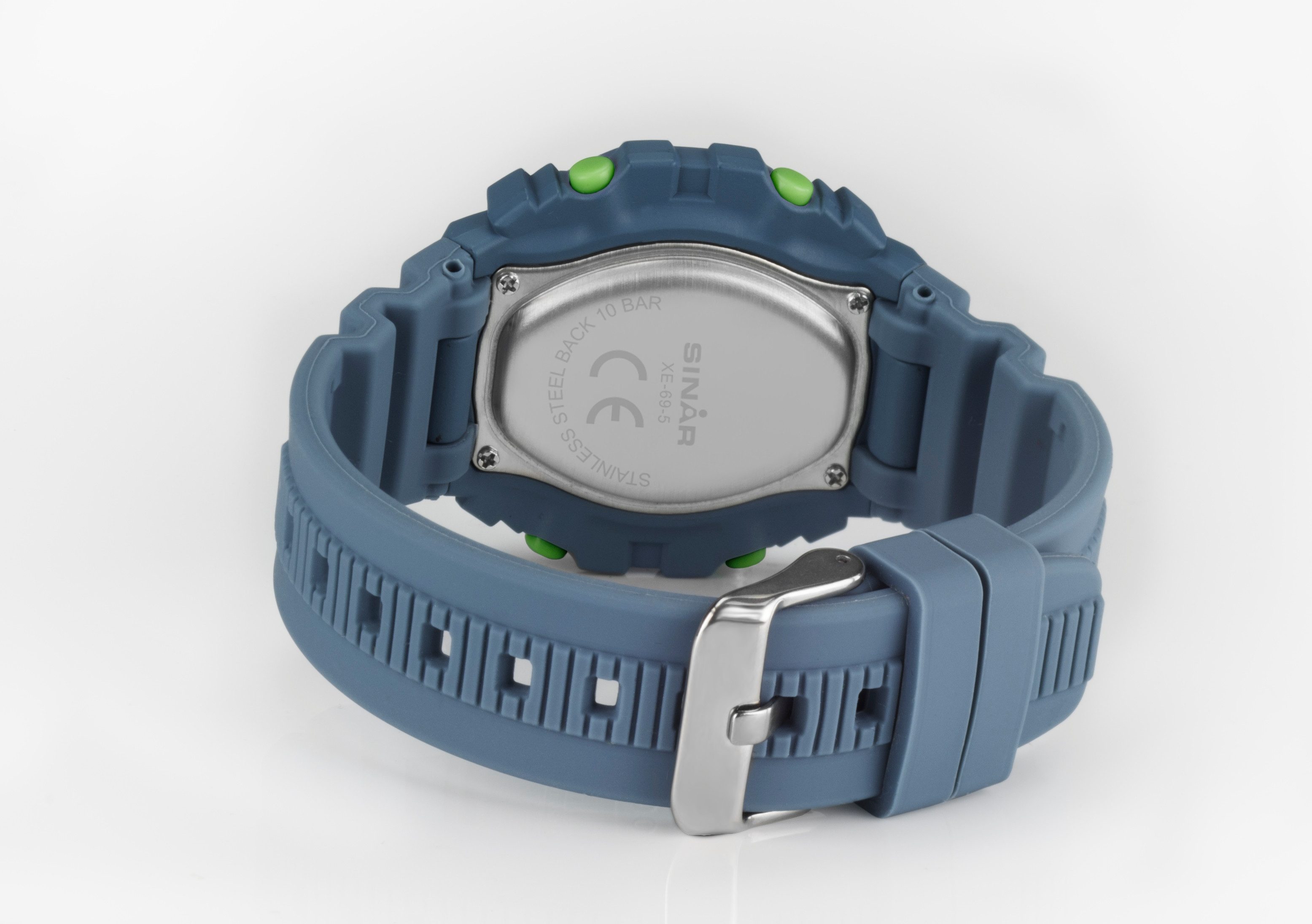 SINAR Digitaluhr XE-69-5, Quarzuhr, Armbanduhr, Herrenuhr, Silikonarmband, digital, Monat, Tag