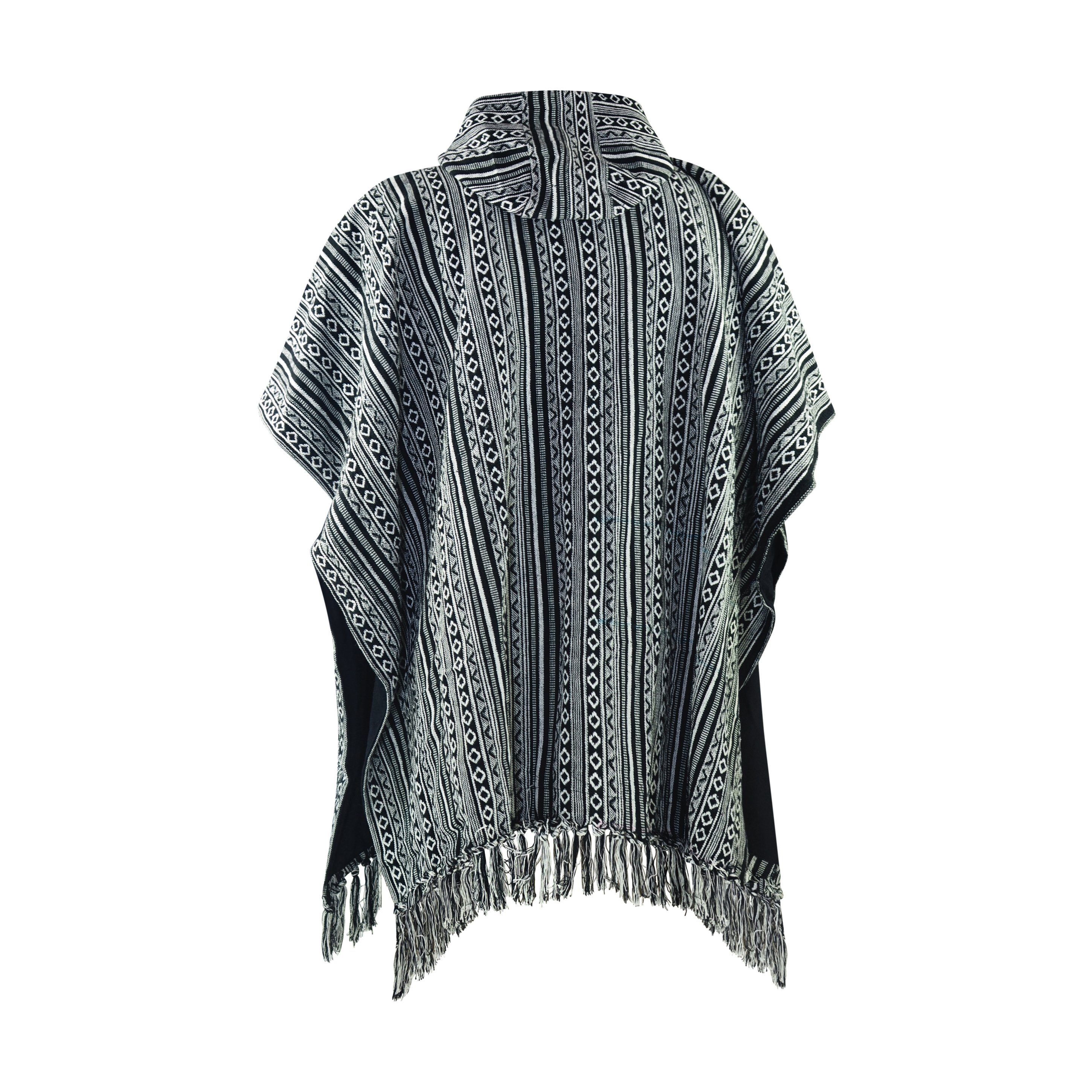 Poncho Herren & Poncho Damen, Baumwolle, Poncho Winter Jerga Hoodie Mexican