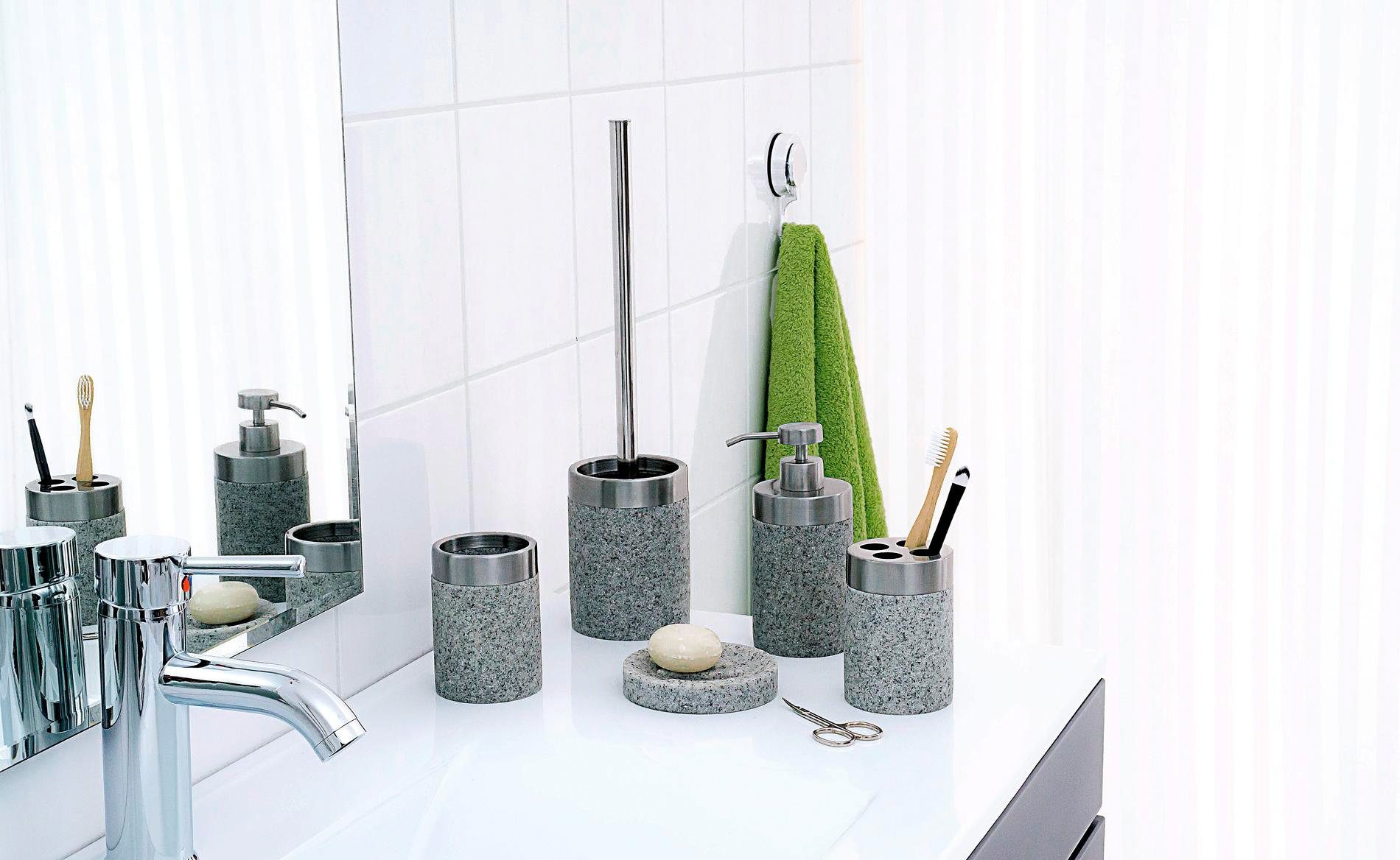 Ridder WC-Garnitur Stone, UV-beständig | Toilettenbürstenhalter