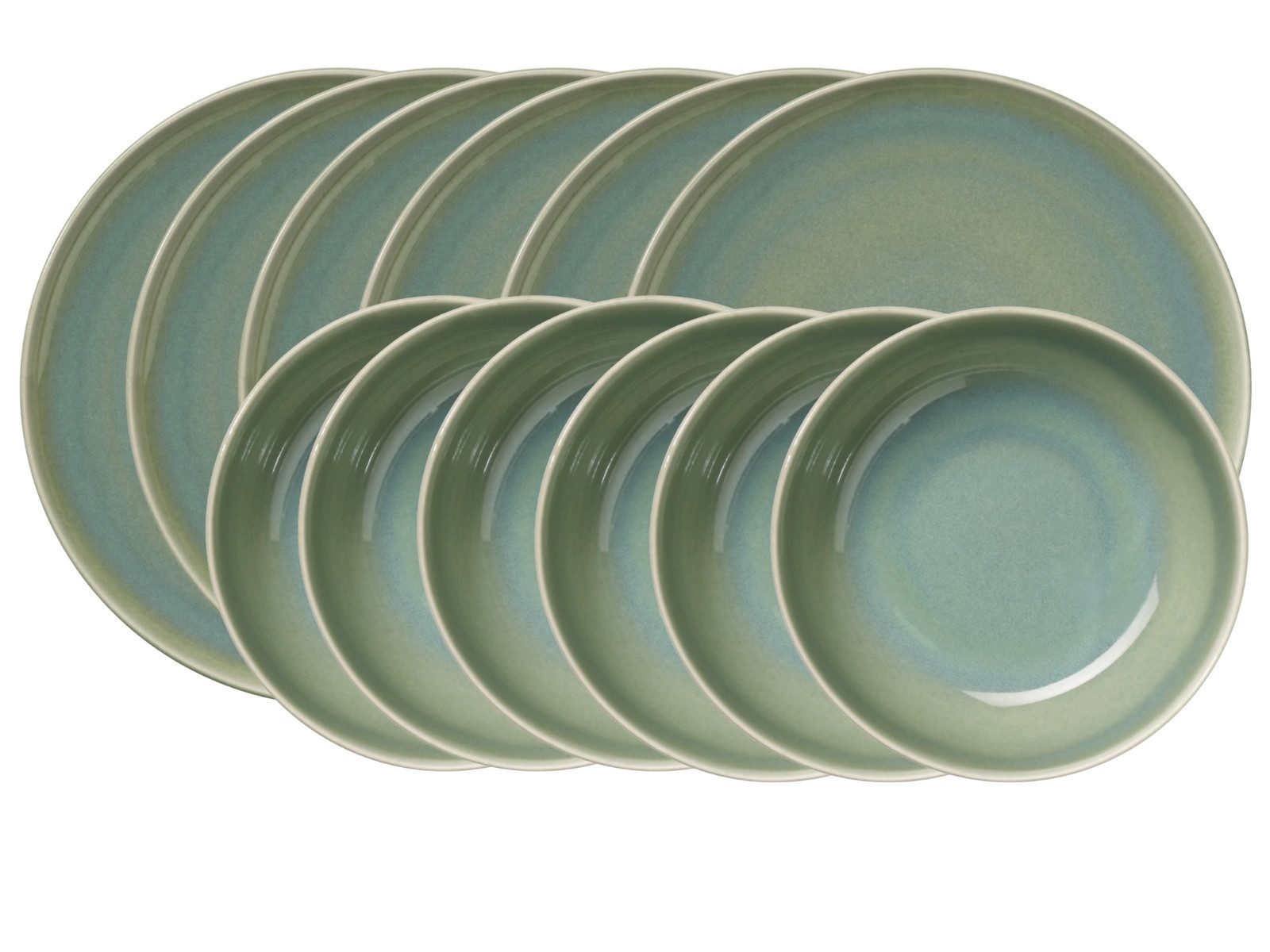 ASA SELECTION Tafelservice SAISONS Tafelset agave 12tlg, Steinzeug, Geschirr