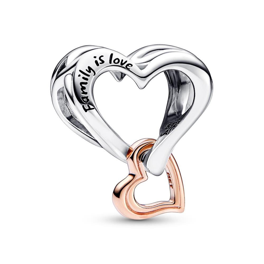 Pandora Bead PANDORA Herz Charm Family is love, bicolor